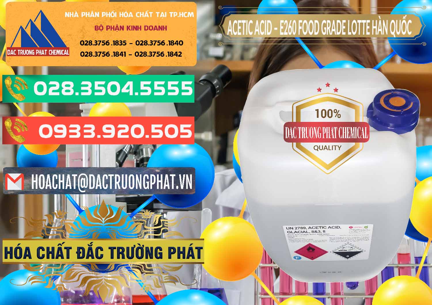 Nơi kinh doanh và bán Acetic Acid – Axit Acetic E260 Food Grade Hàn Quốc Lotte Korea - 0003 - Phân phối - bán hóa chất tại TP.HCM - congtyhoachat.com.vn