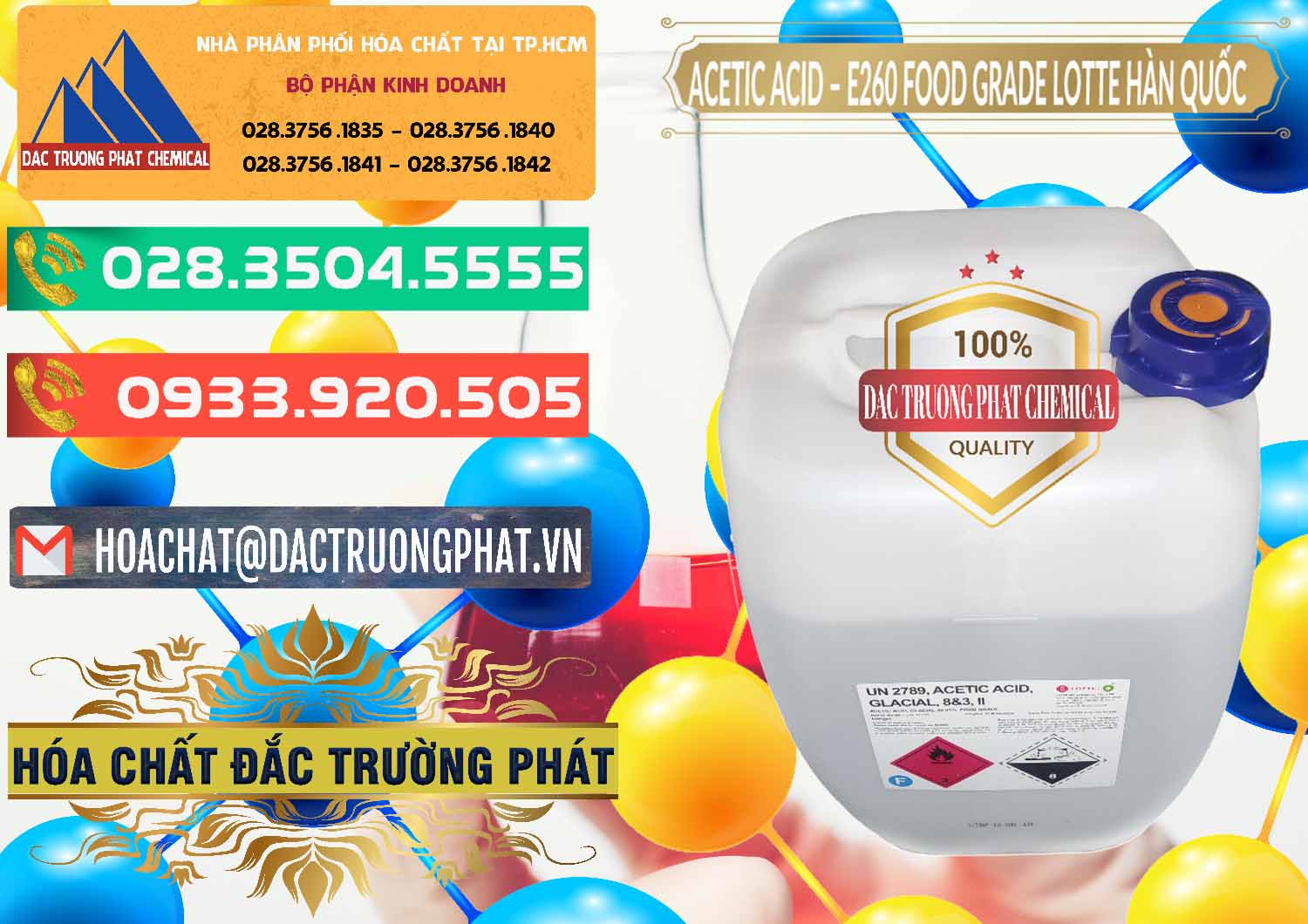 Nơi chuyên cung cấp ( bán ) Acetic Acid – Axit Acetic E260 Food Grade Hàn Quốc Lotte Korea - 0003 - Công ty chuyên kinh doanh _ phân phối hóa chất tại TP.HCM - congtyhoachat.com.vn