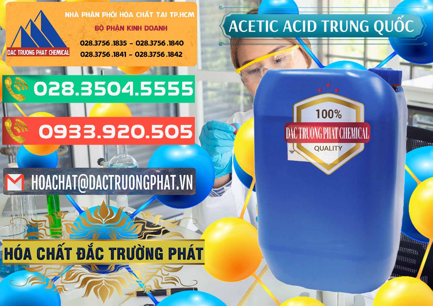 Công ty bán - cung ứng Acetic Acid – Axit Acetic Trung Quốc China - 0358 - Cty nhập khẩu - phân phối hóa chất tại TP.HCM - congtyhoachat.com.vn