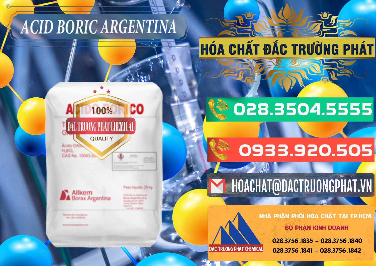 Nơi chuyên nhập khẩu _ bán Acid Boric – Axit Boric H3BO3 99% Allkem Argentina - 0448 - Công ty phân phối ( cung ứng ) hóa chất tại TP.HCM - congtyhoachat.com.vn