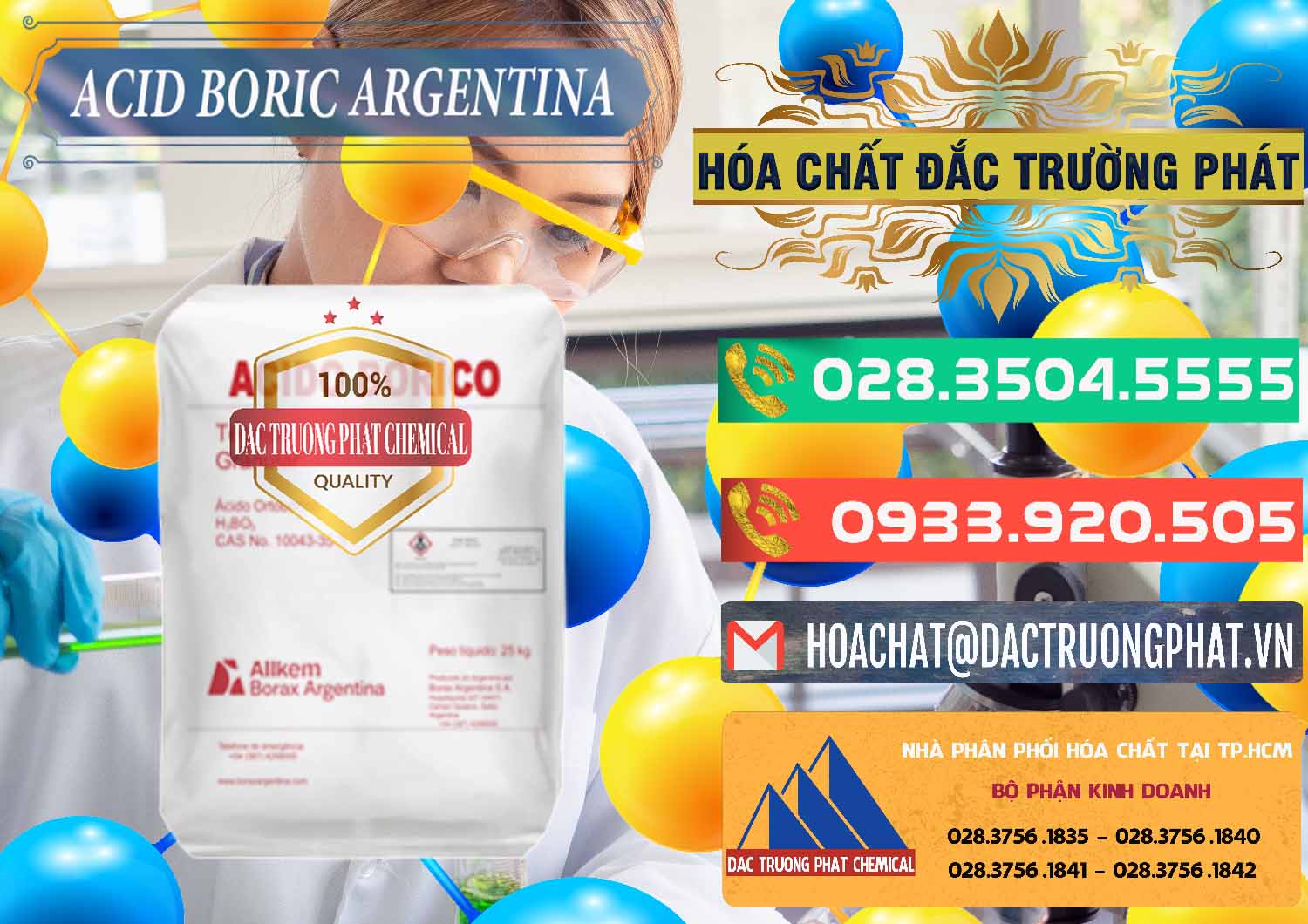 Bán - phân phối Acid Boric – Axit Boric H3BO3 99% Allkem Argentina - 0448 - Chuyên phân phối _ cung ứng hóa chất tại TP.HCM - congtyhoachat.com.vn