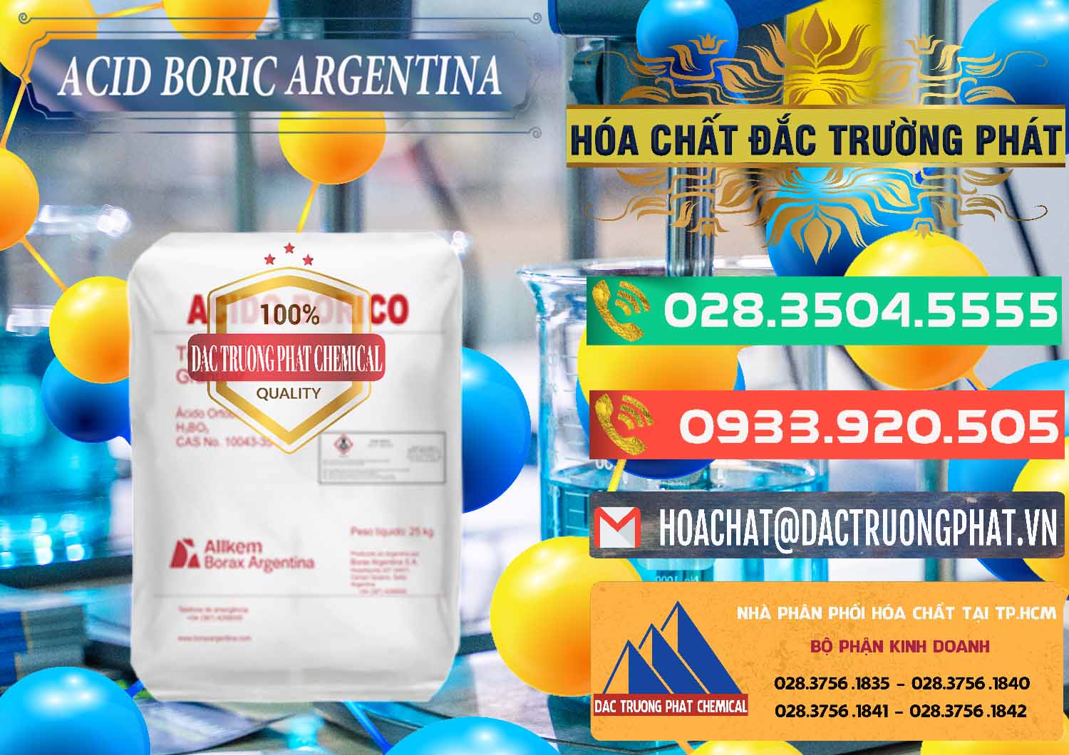 Cty chuyên kinh doanh & bán Acid Boric – Axit Boric H3BO3 99% Allkem Argentina - 0448 - Nhà cung cấp và bán hóa chất tại TP.HCM - congtyhoachat.com.vn