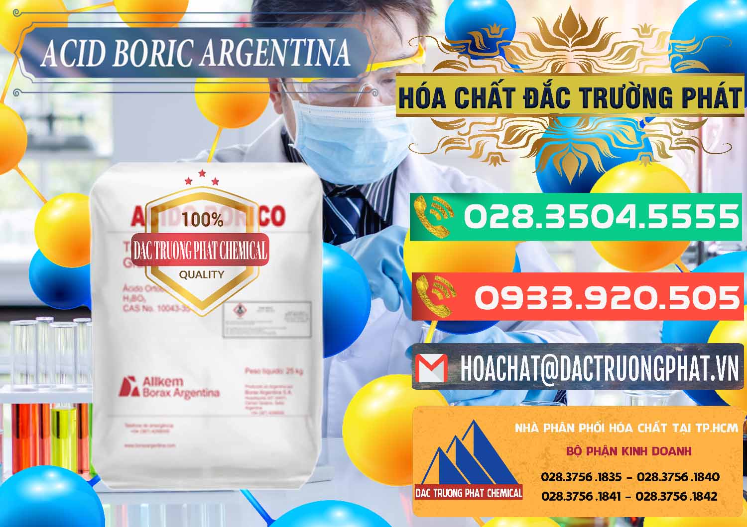 Chuyên nhập khẩu ( bán ) Acid Boric – Axit Boric H3BO3 99% Allkem Argentina - 0448 - Đơn vị phân phối _ bán hóa chất tại TP.HCM - congtyhoachat.com.vn