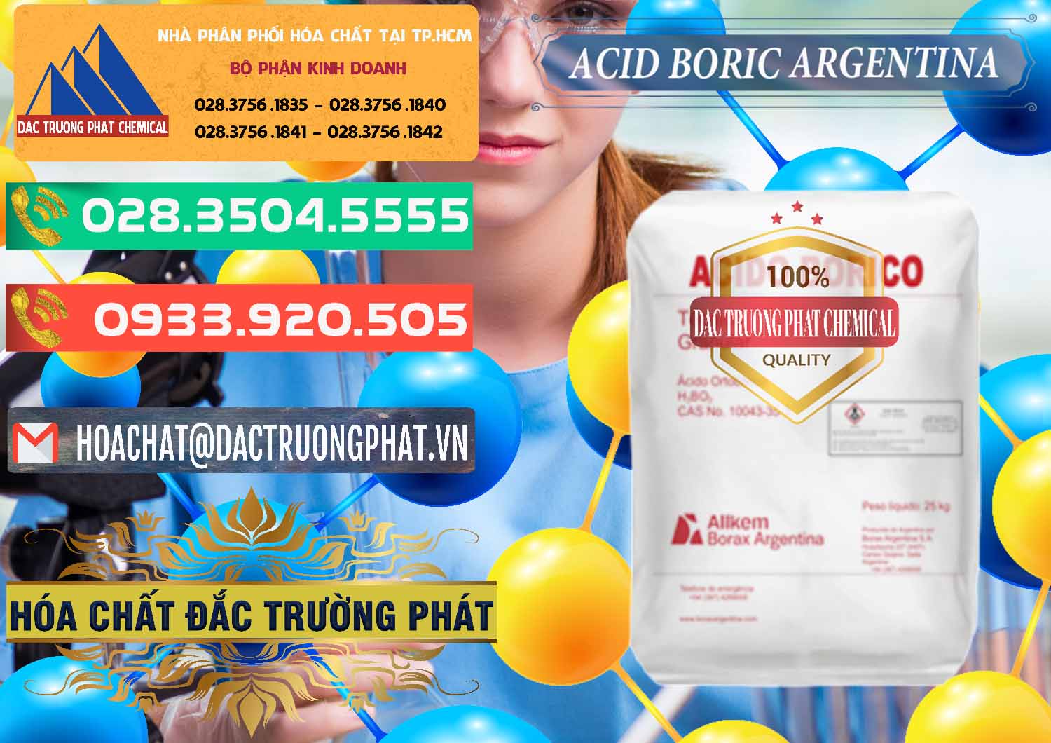Nhập khẩu và bán Acid Boric – Axit Boric H3BO3 99% Allkem Argentina - 0448 - Nơi phân phối và bán hóa chất tại TP.HCM - congtyhoachat.com.vn