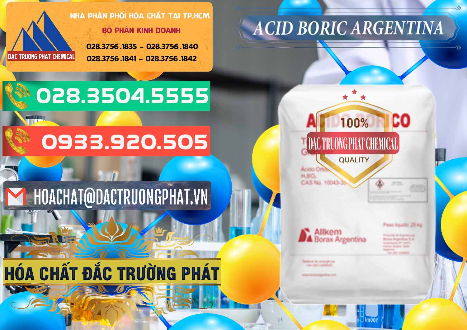 Nơi chuyên nhập khẩu - bán Acid Boric – Axit Boric H3BO3 99% Allkem Argentina - 0448 - Cty phân phối & cung cấp hóa chất tại TP.HCM - congtyhoachat.com.vn