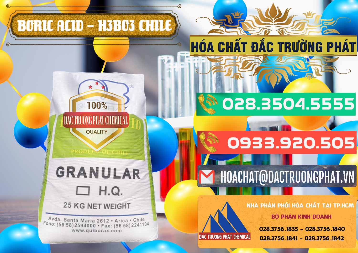 Chuyên cung cấp - bán Acid Boric – Axit Boric H3BO3 99% Quiborax Chile - 0281 - Cty cung ứng ( phân phối ) hóa chất tại TP.HCM - congtyhoachat.com.vn