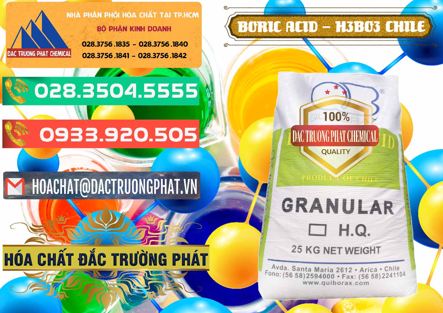 Đơn vị chuyên cung cấp - bán Acid Boric – Axit Boric H3BO3 99% Quiborax Chile - 0281 - Bán _ phân phối hóa chất tại TP.HCM - congtyhoachat.com.vn