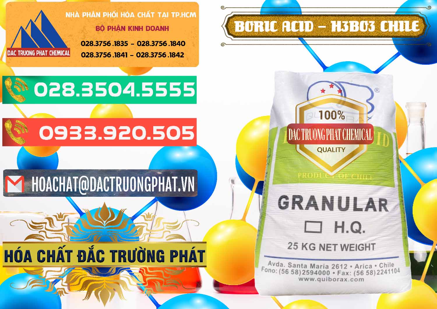 Đơn vị chuyên bán & phân phối Acid Boric – Axit Boric H3BO3 99% Quiborax Chile - 0281 - Chuyên cung cấp - kinh doanh hóa chất tại TP.HCM - congtyhoachat.com.vn