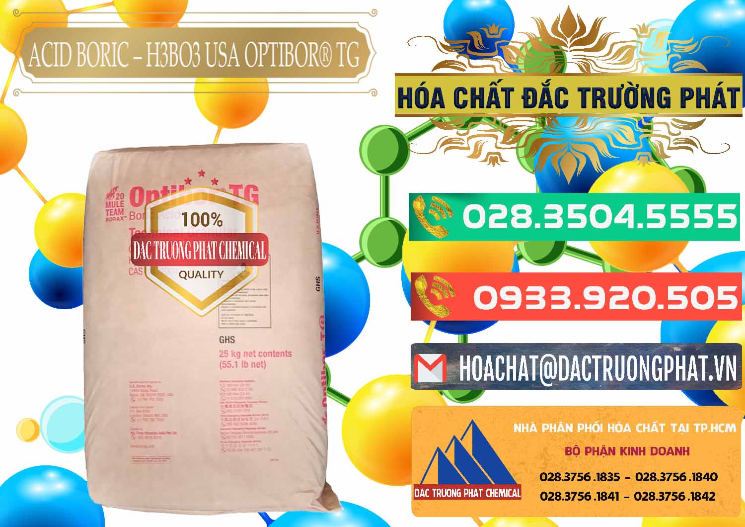 Cty chuyên bán & phân phối Acid Boric – Axit Boric H3BO3 99% Mỹ USA OPTIBOR® TG - 0004 - Nơi chuyên phân phối - nhập khẩu hóa chất tại TP.HCM - congtyhoachat.com.vn