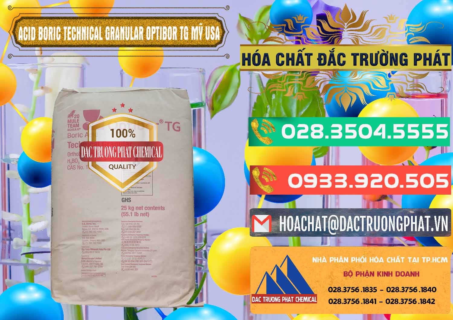 Nơi chuyên cung cấp _ bán Acid Boric – Axit Boric H3BO3 99% New 2021 Mỹ USA OPTIBOR® TG - 0226 - Đơn vị chuyên bán & phân phối hóa chất tại TP.HCM - congtyhoachat.com.vn