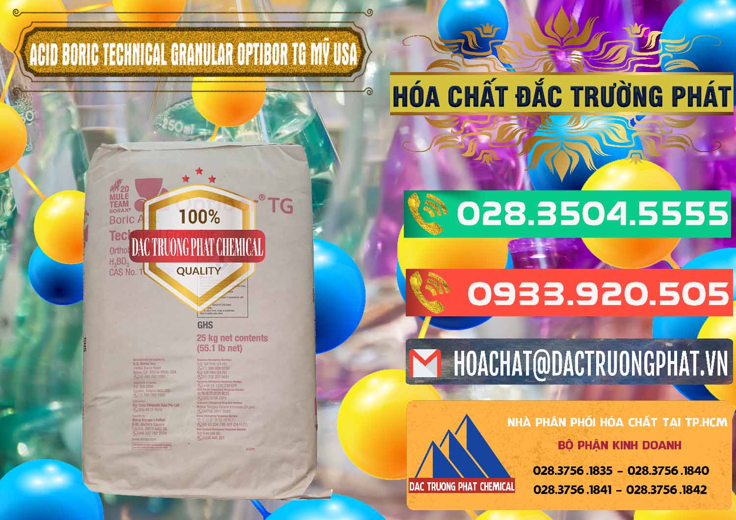 Công ty phân phối và bán Acid Boric – Axit Boric H3BO3 99% New 2021 Mỹ USA OPTIBOR® TG - 0226 - Công ty chuyên bán & phân phối hóa chất tại TP.HCM - congtyhoachat.com.vn