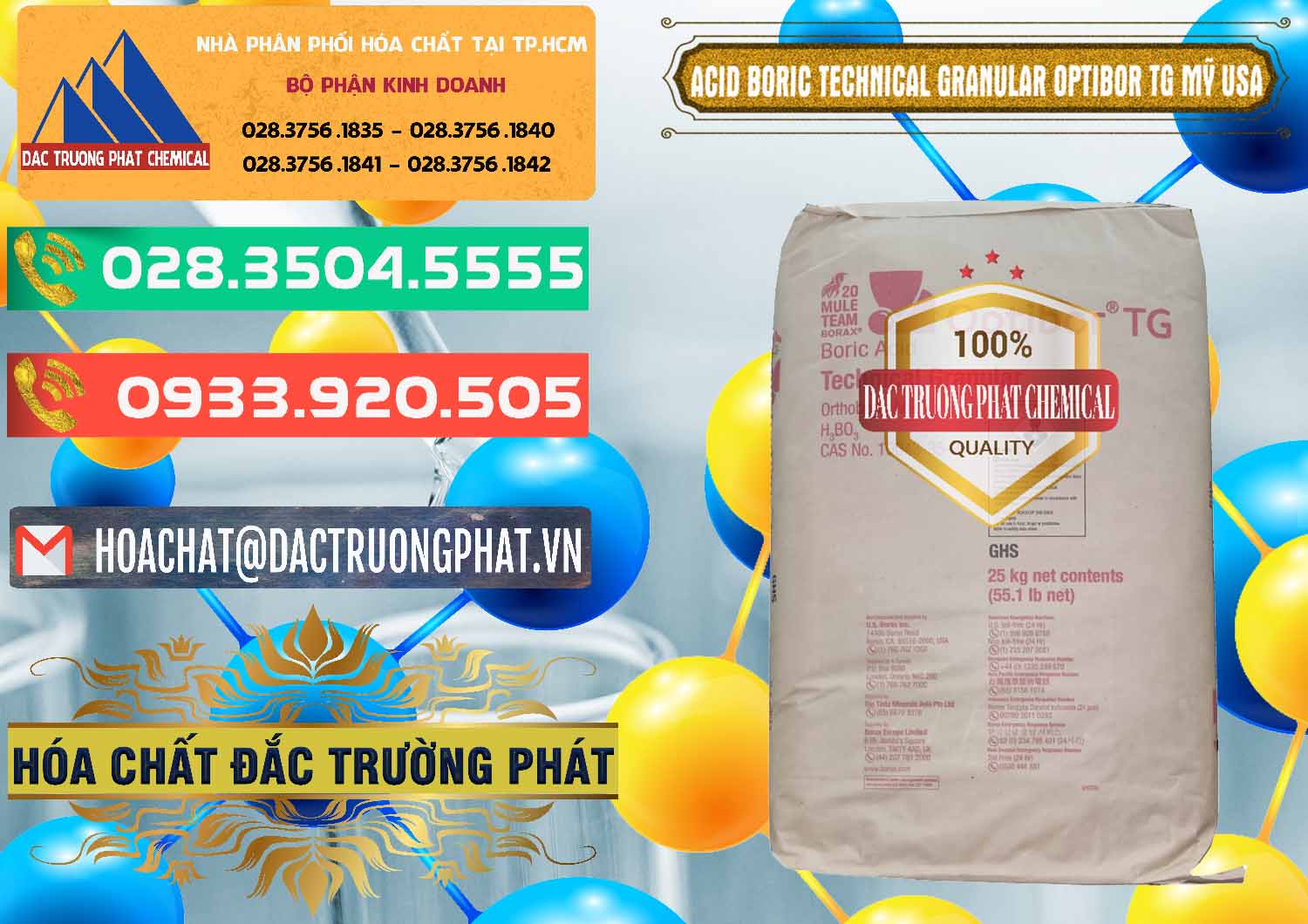 Nhập khẩu và bán Acid Boric – Axit Boric H3BO3 99% New 2021 Mỹ USA OPTIBOR® TG - 0226 - Cty chuyên nhập khẩu - cung cấp hóa chất tại TP.HCM - congtyhoachat.com.vn