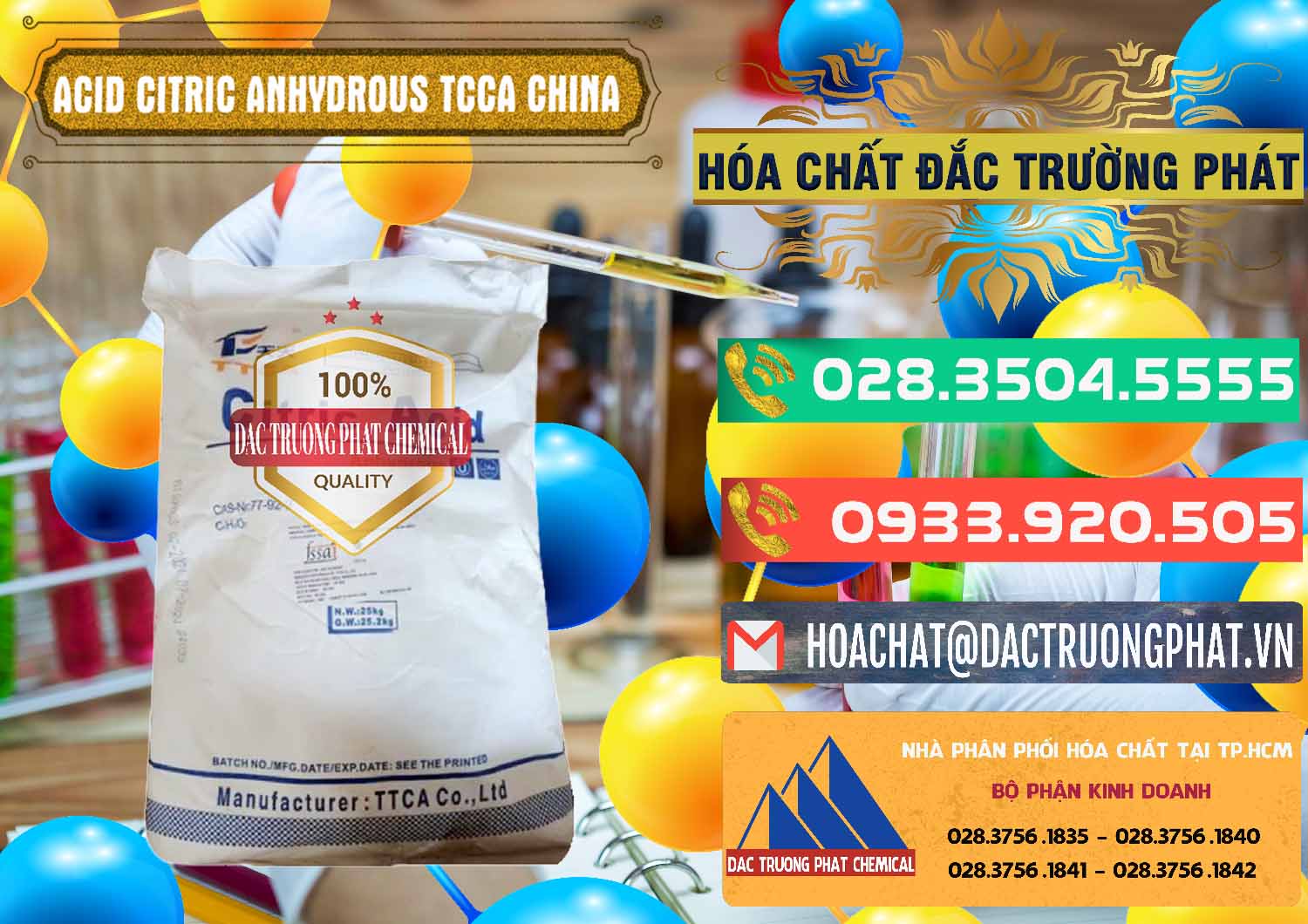 Nơi chuyên cung cấp & bán Acid Citric - Axit Citric Anhydrous TCCA Trung Quốc China - 0442 - Chuyên bán và cung cấp hóa chất tại TP.HCM - congtyhoachat.com.vn