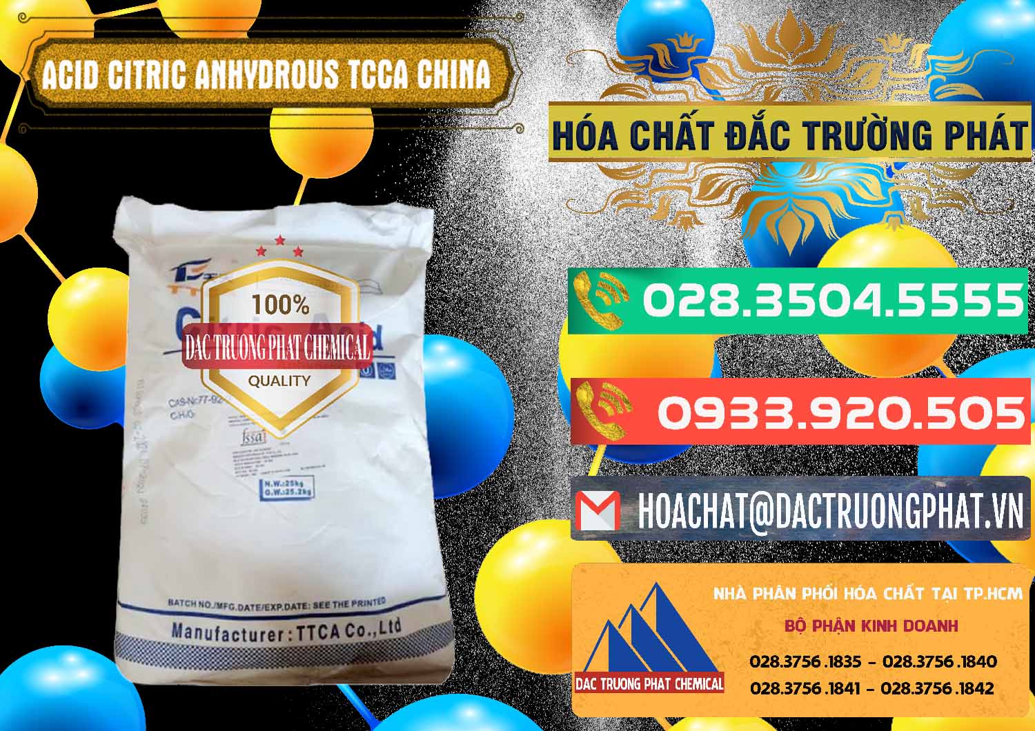Cty cung cấp & bán Acid Citric - Axit Citric Anhydrous TCCA Trung Quốc China - 0442 - Chuyên phân phối & kinh doanh hóa chất tại TP.HCM - congtyhoachat.com.vn