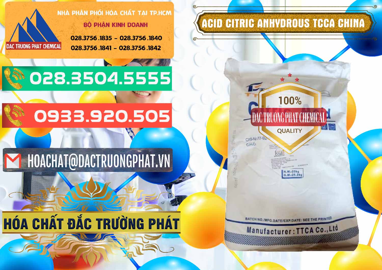 Công ty chuyên phân phối và bán Acid Citric - Axit Citric Anhydrous TCCA Trung Quốc China - 0442 - Chuyên cung cấp _ kinh doanh hóa chất tại TP.HCM - congtyhoachat.com.vn