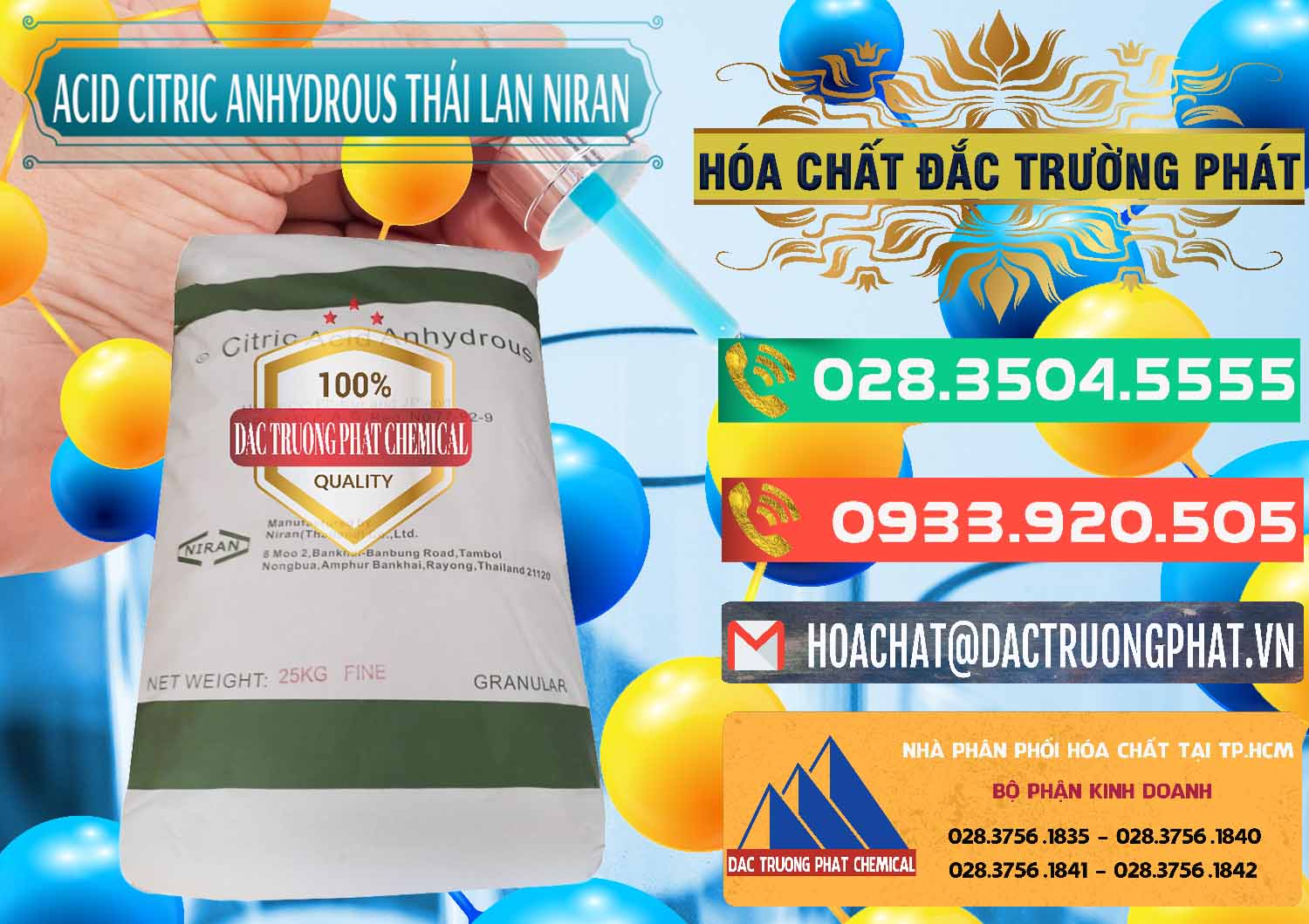 Công ty bán - phân phối Acid Citric - Axit Citric Anhydrous - Thái Lan Niran - 0231 - Đơn vị chuyên nhập khẩu ( phân phối ) hóa chất tại TP.HCM - congtyhoachat.com.vn
