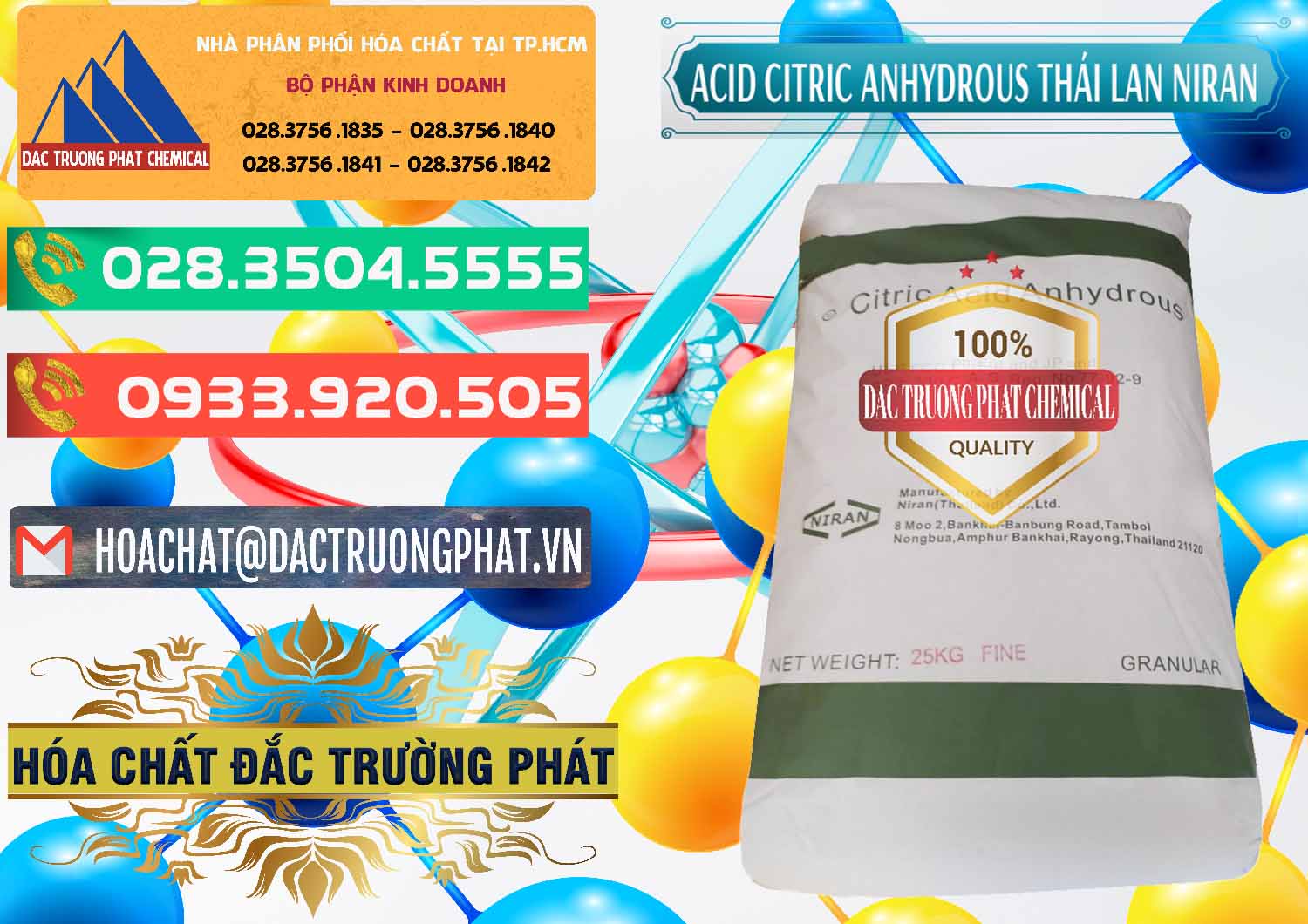 Công ty bán và cung ứng Acid Citric - Axit Citric Anhydrous - Thái Lan Niran - 0231 - Nơi cung cấp _ nhập khẩu hóa chất tại TP.HCM - congtyhoachat.com.vn