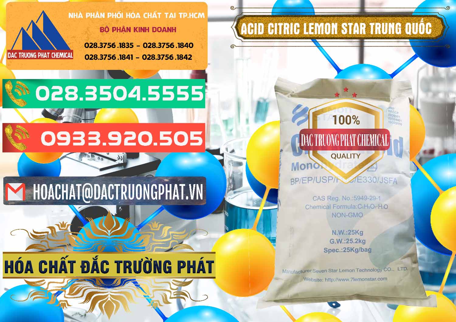 Nơi chuyên bán ( cung cấp ) Acid Citric - Axit Citric BP/EP/USP/FCC/E330 Lemon Star Trung Quốc China - 0286 - Nhà nhập khẩu - cung cấp hóa chất tại TP.HCM - congtyhoachat.com.vn