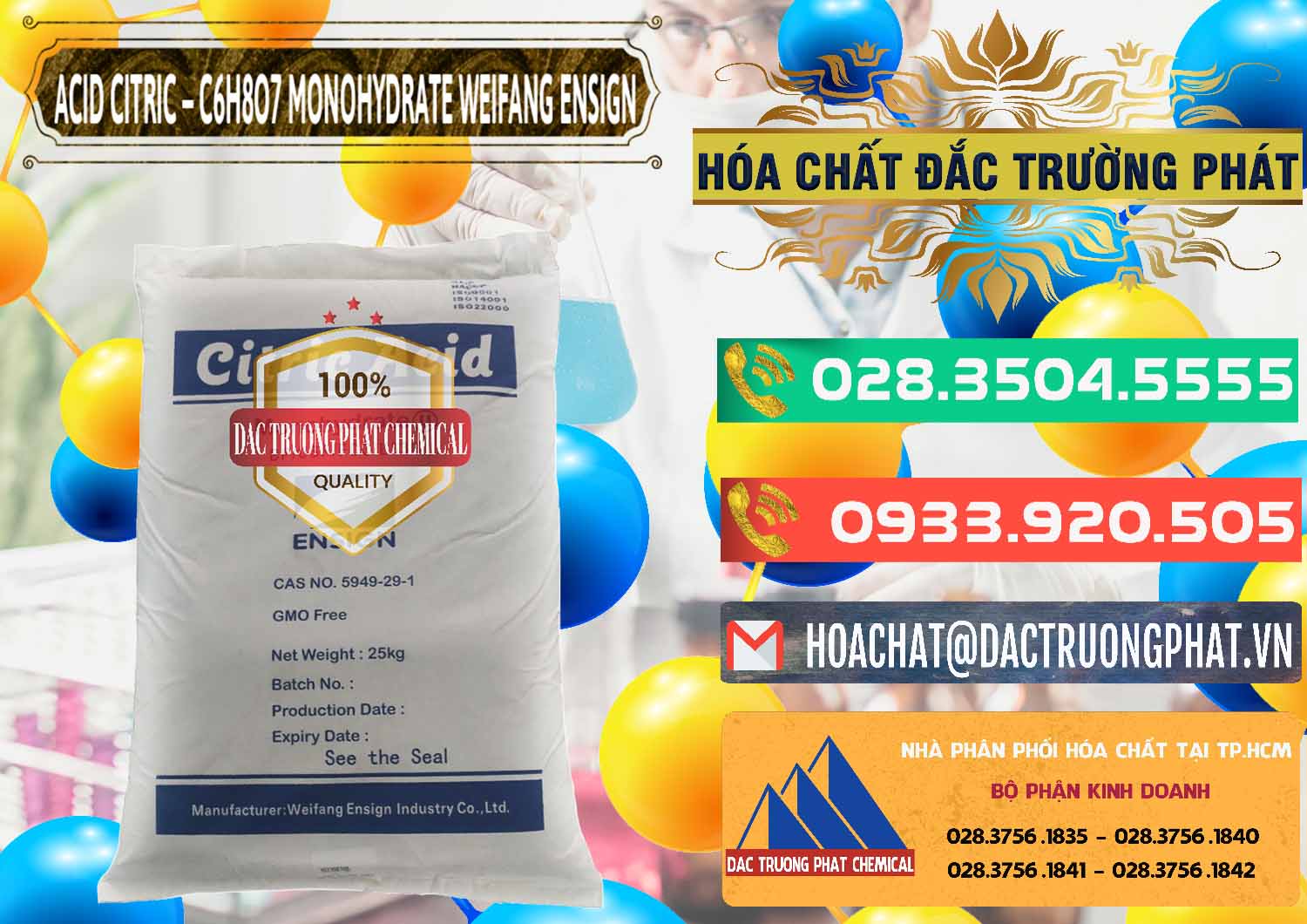 Chuyên bán & cung ứng Acid Citric - Axit Citric Monohydrate Weifang Trung Quốc China - 0009 - Đơn vị phân phối ( cung cấp ) hóa chất tại TP.HCM - congtyhoachat.com.vn