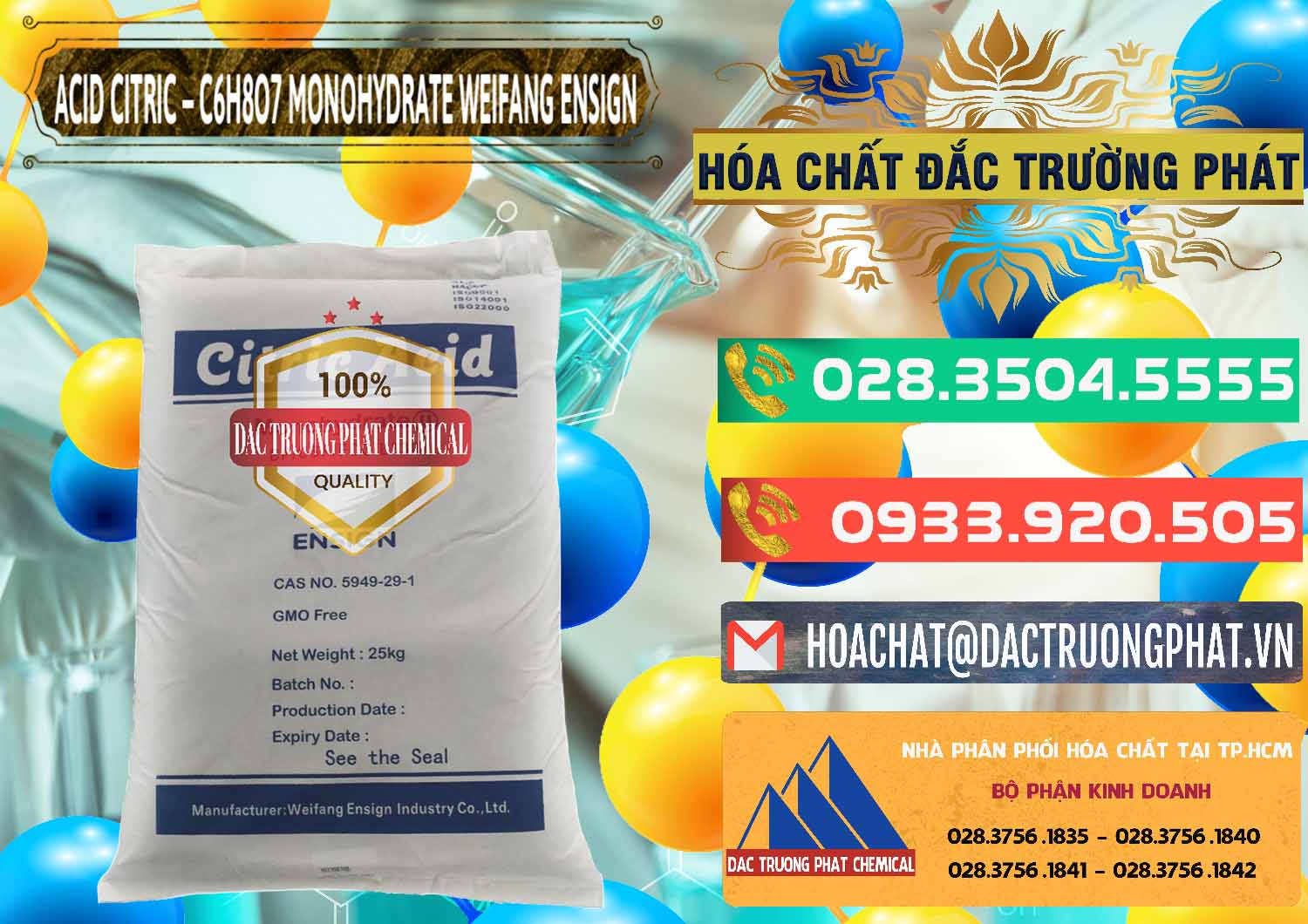 Nơi chuyên cung ứng _ bán Acid Citric - Axit Citric Monohydrate Weifang Trung Quốc China - 0009 - Cty nhập khẩu & phân phối hóa chất tại TP.HCM - congtyhoachat.com.vn