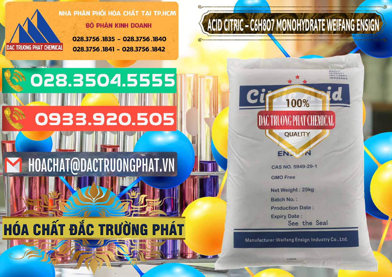 Bán và phân phối Acid Citric - Axit Citric Monohydrate Weifang Trung Quốc China - 0009 - Đơn vị nhập khẩu và phân phối hóa chất tại TP.HCM - congtyhoachat.com.vn