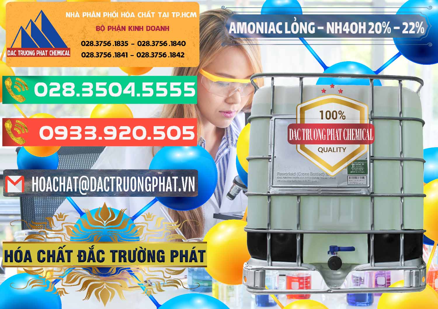 Đơn vị phân phối & cung cấp Amoniac Lỏng – NH4OH 20% – 22% Việt Nam - 0185 - Bán & phân phối hóa chất tại TP.HCM - congtyhoachat.com.vn