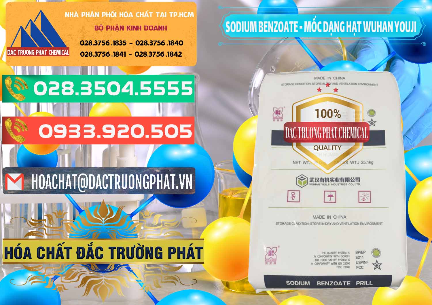 Cty chuyên nhập khẩu - bán Sodium Benzoate - Mốc Dạng Hạt Food Grade Wuhan Youji Trung Quốc China - 0276 - Đơn vị bán _ cung cấp hóa chất tại TP.HCM - congtyhoachat.com.vn