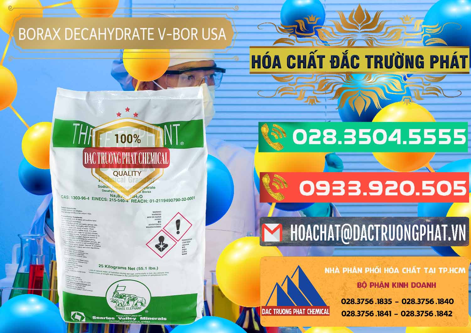 Đơn vị cung cấp ( bán ) Borax Decahydrate NA2B4O7.10H2O Mỹ V-Bor Usa - 0032 - Nhà phân phối _ cung ứng hóa chất tại TP.HCM - congtyhoachat.com.vn