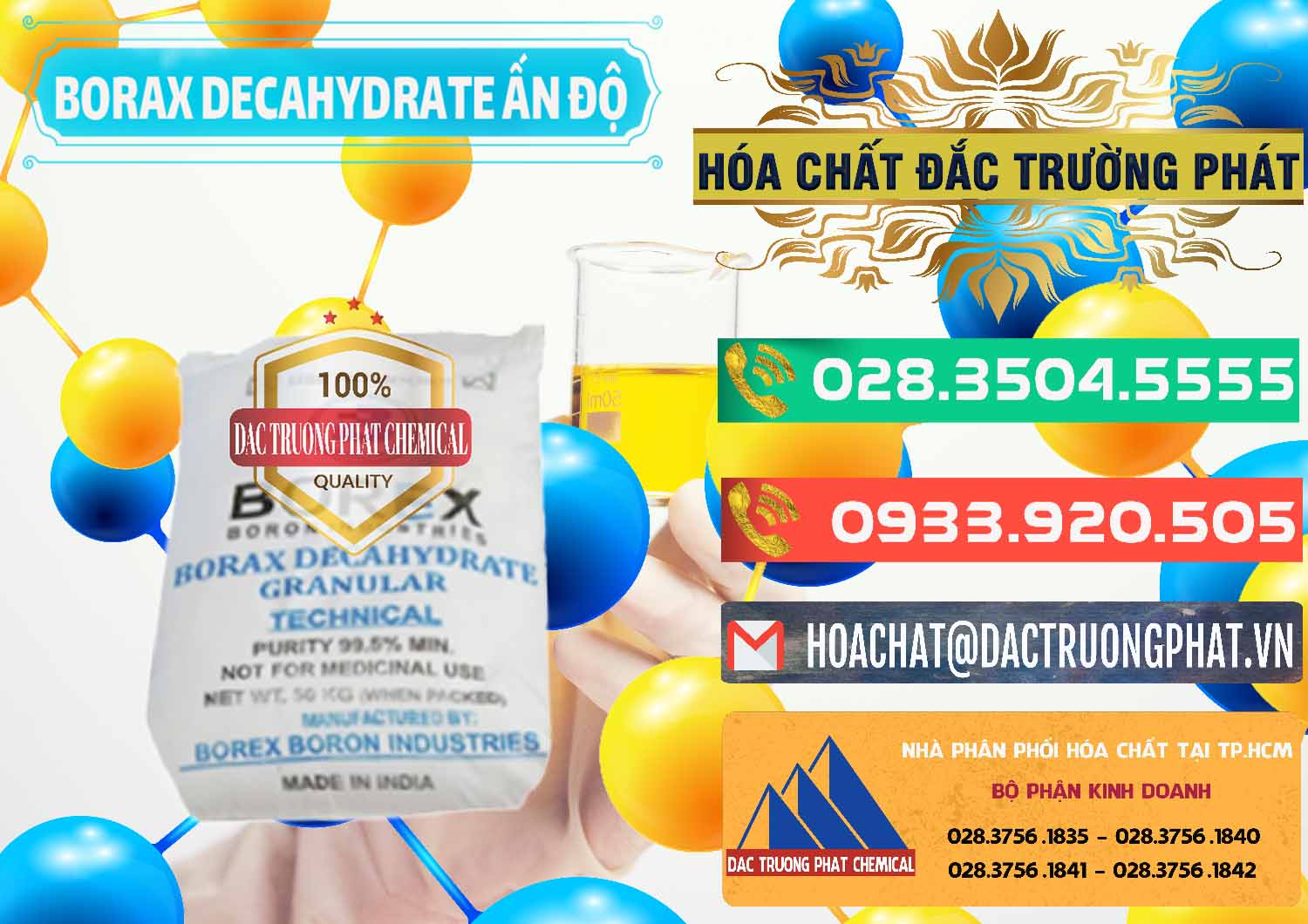 Nhập khẩu - bán Borax Decahydrate Ấn Độ India - 0449 - Đơn vị phân phối - bán hóa chất tại TP.HCM - congtyhoachat.com.vn