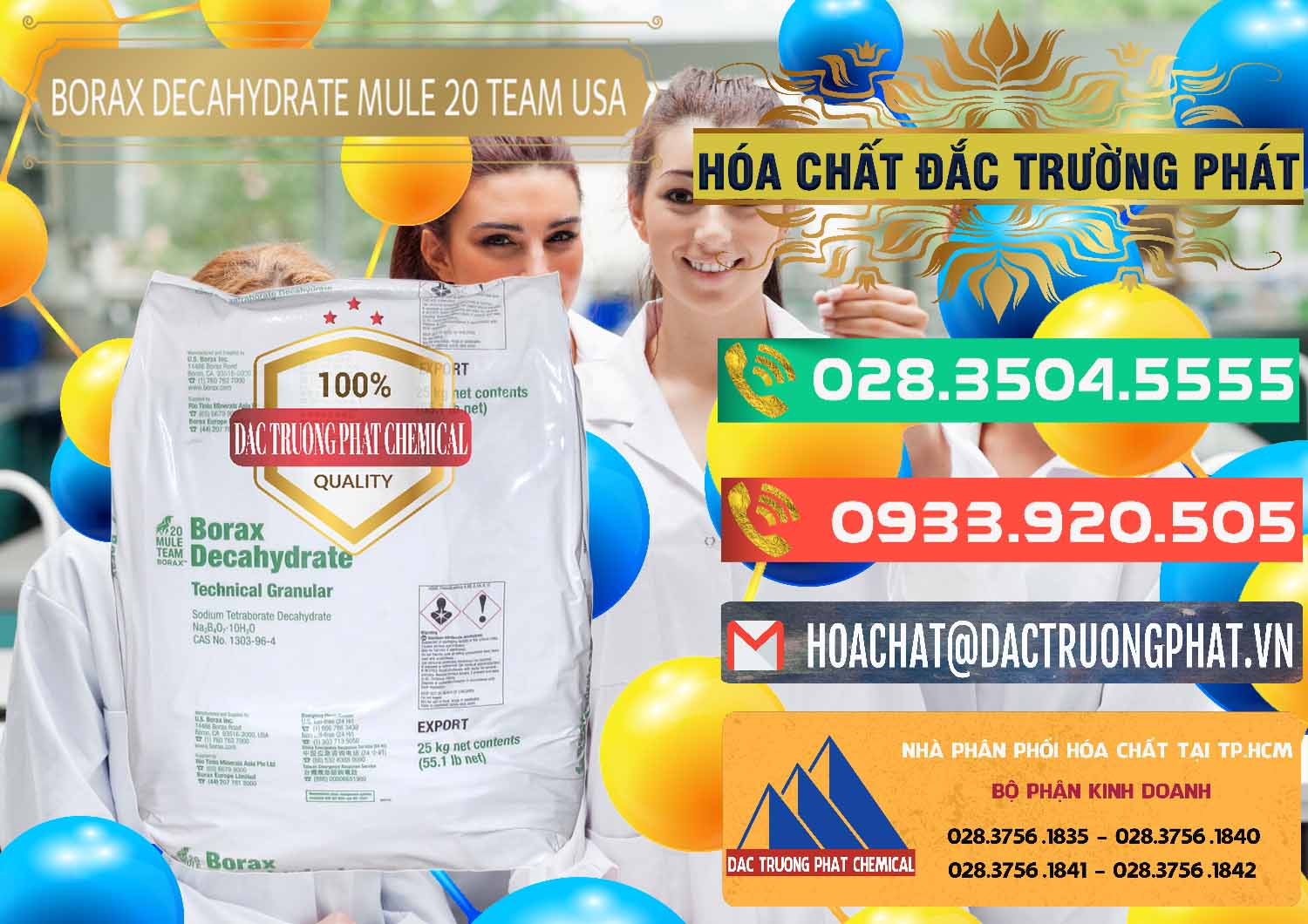 Công ty bán - phân phối Borax Decahydrate - NA2B4O7.10H2O Mỹ USA Mule 20 Team - 0031 - Phân phối & cung cấp hóa chất tại TP.HCM - congtyhoachat.com.vn