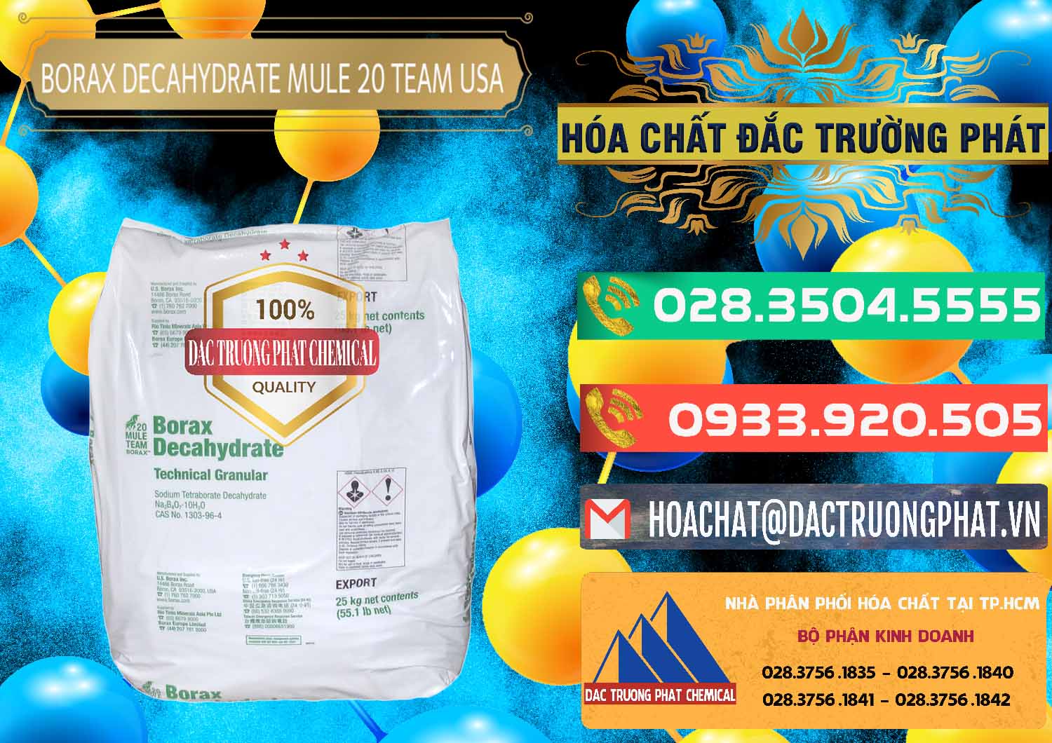 Công ty chuyên nhập khẩu và bán Borax Decahydrate - NA2B4O7.10H2O Mỹ USA Mule 20 Team - 0031 - Kinh doanh - cung cấp hóa chất tại TP.HCM - congtyhoachat.com.vn