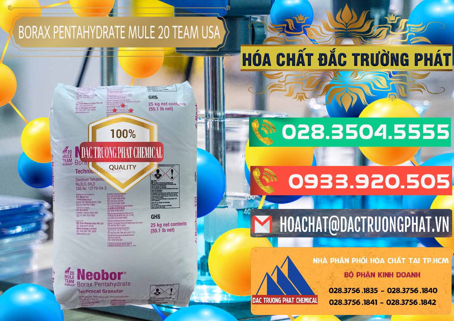 Công ty phân phối - bán Borax Pentahydrate - NA2B4O7.5H2O Mỹ USA - Mule 20 Team - 0034 - Cung cấp _ nhập khẩu hóa chất tại TP.HCM - congtyhoachat.com.vn