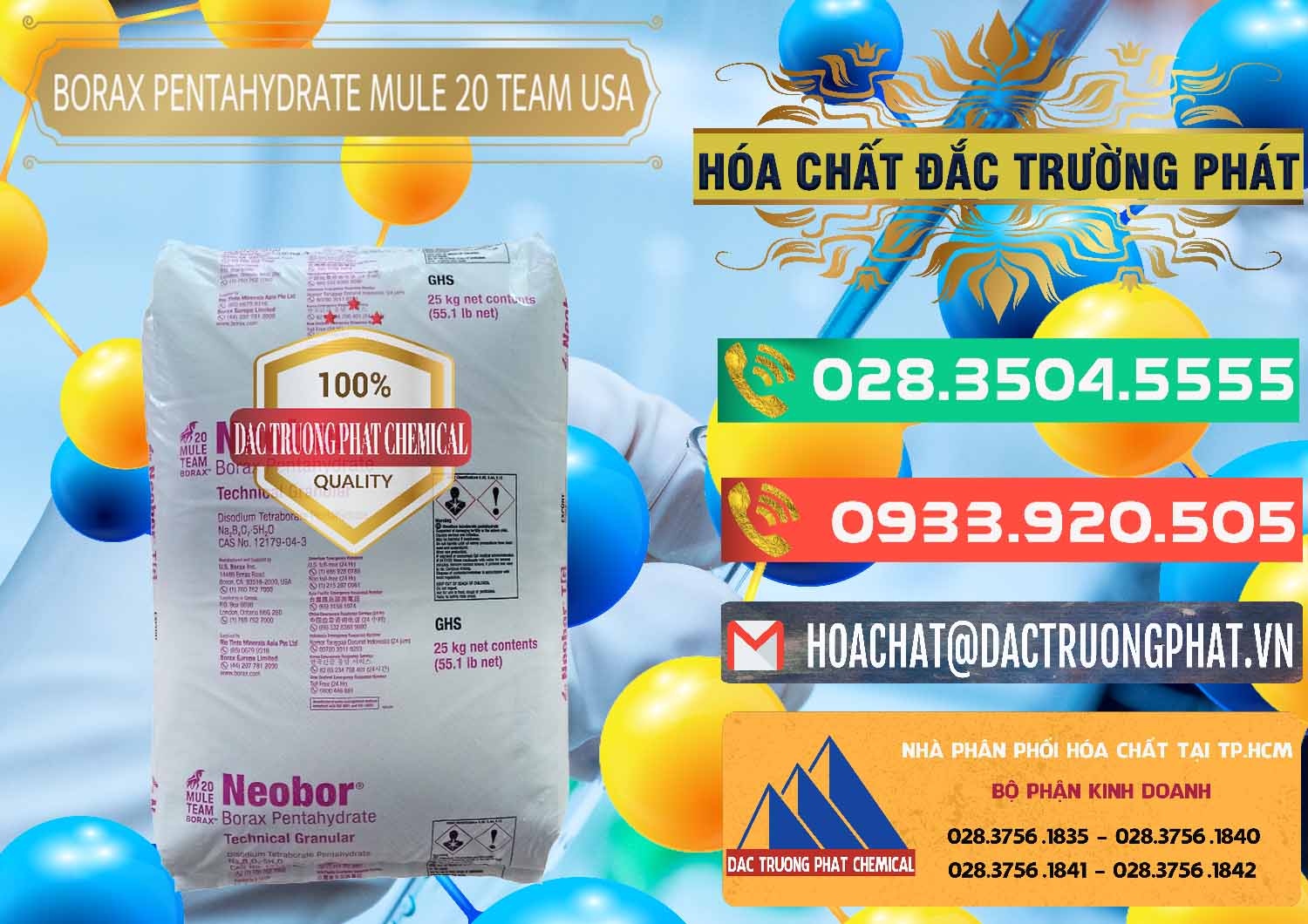 Chuyên bán và cung ứng Borax Pentahydrate - NA2B4O7.5H2O Mỹ USA - Mule 20 Team - 0034 - Nơi chuyên cung cấp ( nhập khẩu ) hóa chất tại TP.HCM - congtyhoachat.com.vn