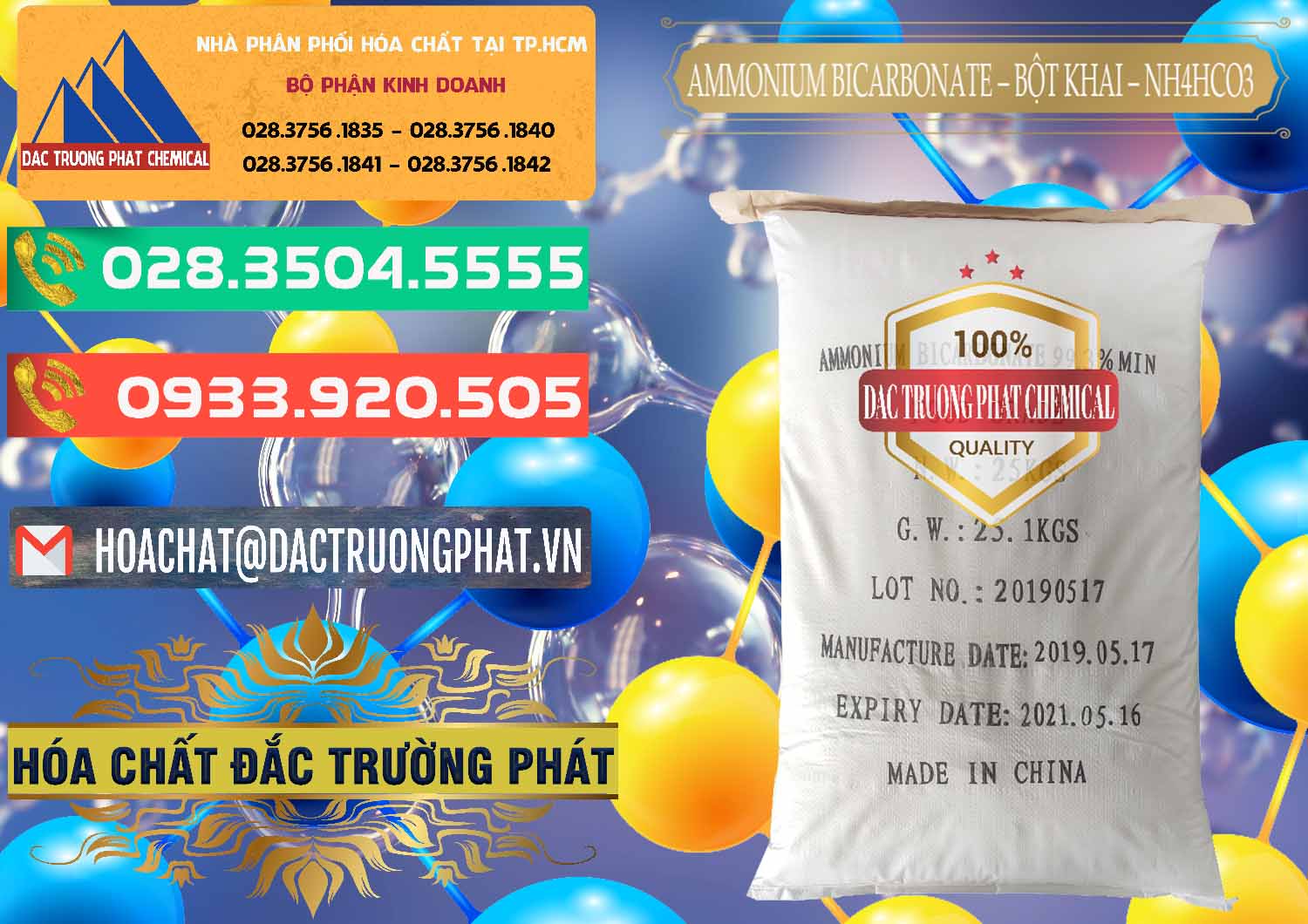 Nơi kinh doanh - bán Ammonium Bicarbonate - Bột Khai Food Grade Trung Quốc China - 0018 - Nơi chuyên kinh doanh - cung cấp hóa chất tại TP.HCM - congtyhoachat.com.vn