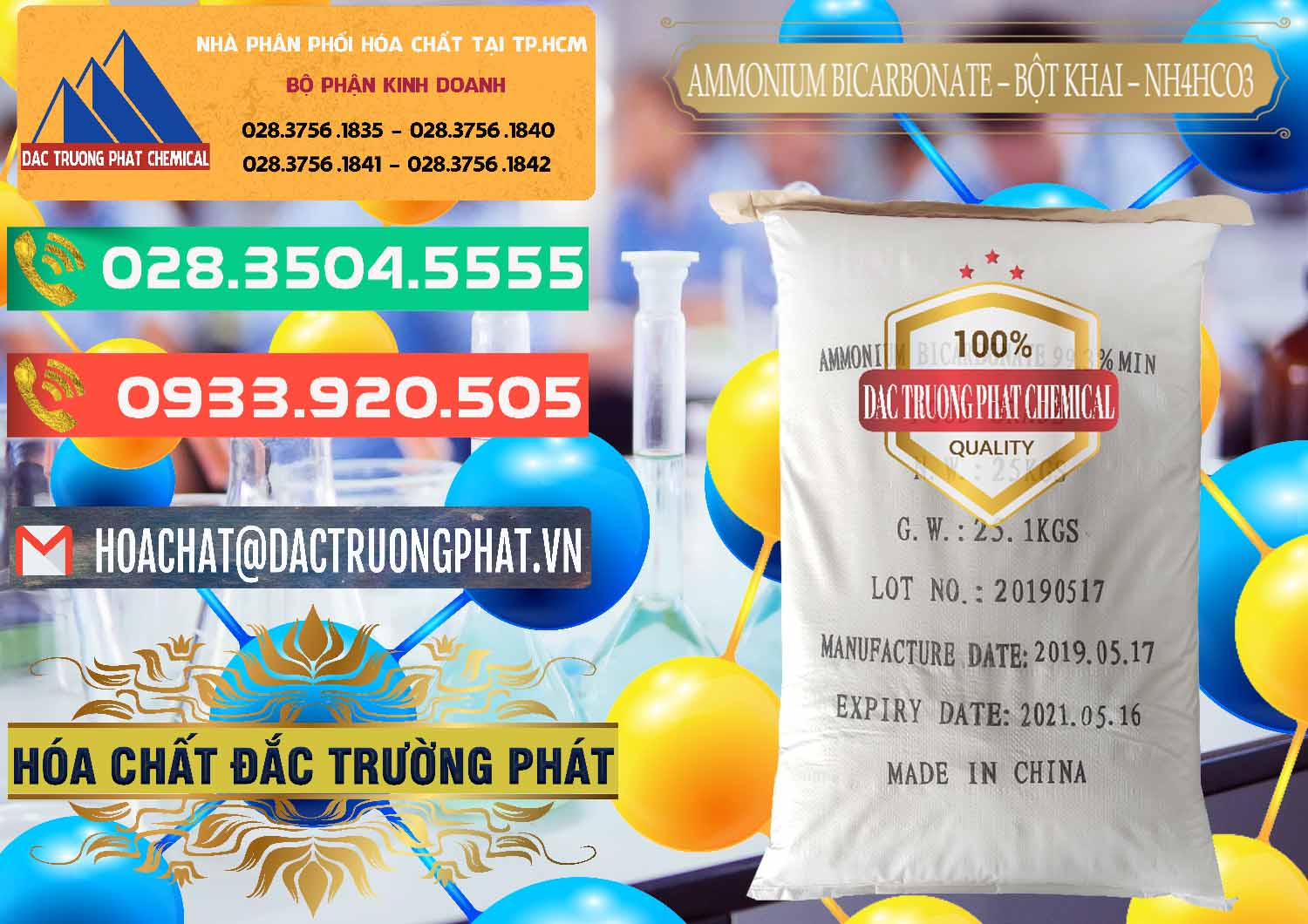 Nơi bán & cung cấp Ammonium Bicarbonate - Bột Khai Food Grade Trung Quốc China - 0018 - Nơi bán _ cung cấp hóa chất tại TP.HCM - congtyhoachat.com.vn