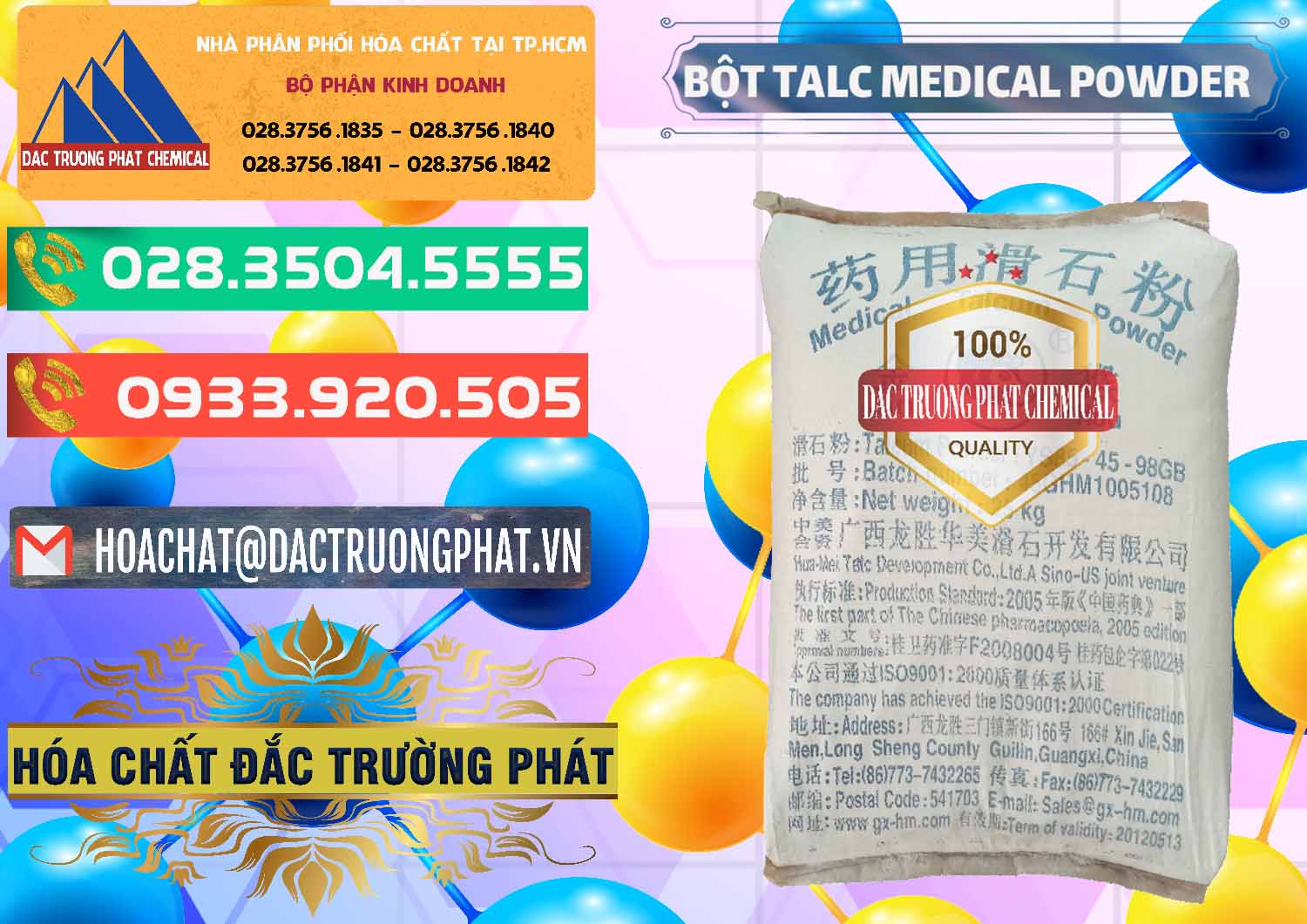 Cty chuyên nhập khẩu & bán Bột Talc Medical Powder Trung Quốc China - 0036 - Nơi chuyên cung cấp ( bán ) hóa chất tại TP.HCM - congtyhoachat.com.vn