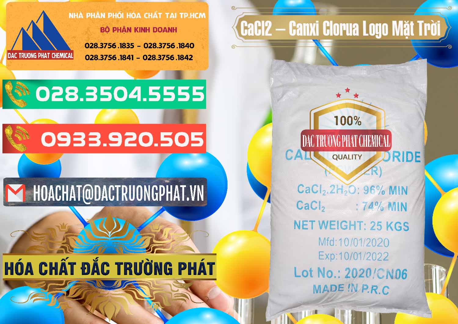 Phân phối - bán CaCl2 – Canxi Clorua 96% Logo Mặt Trời Trung Quốc China - 0041 - Nhà cung cấp - kinh doanh hóa chất tại TP.HCM - congtyhoachat.com.vn