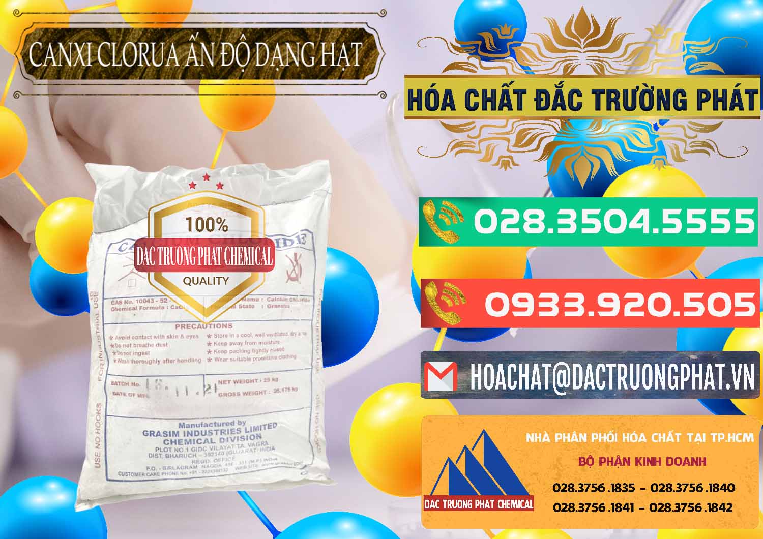 Nhà cung ứng _ bán CaCl2 – Canxi Clorua Dạng Hạt Aditya Birla Grasim Ấn Độ India - 0418 - Cty chuyên phân phối _ nhập khẩu hóa chất tại TP.HCM - congtyhoachat.com.vn