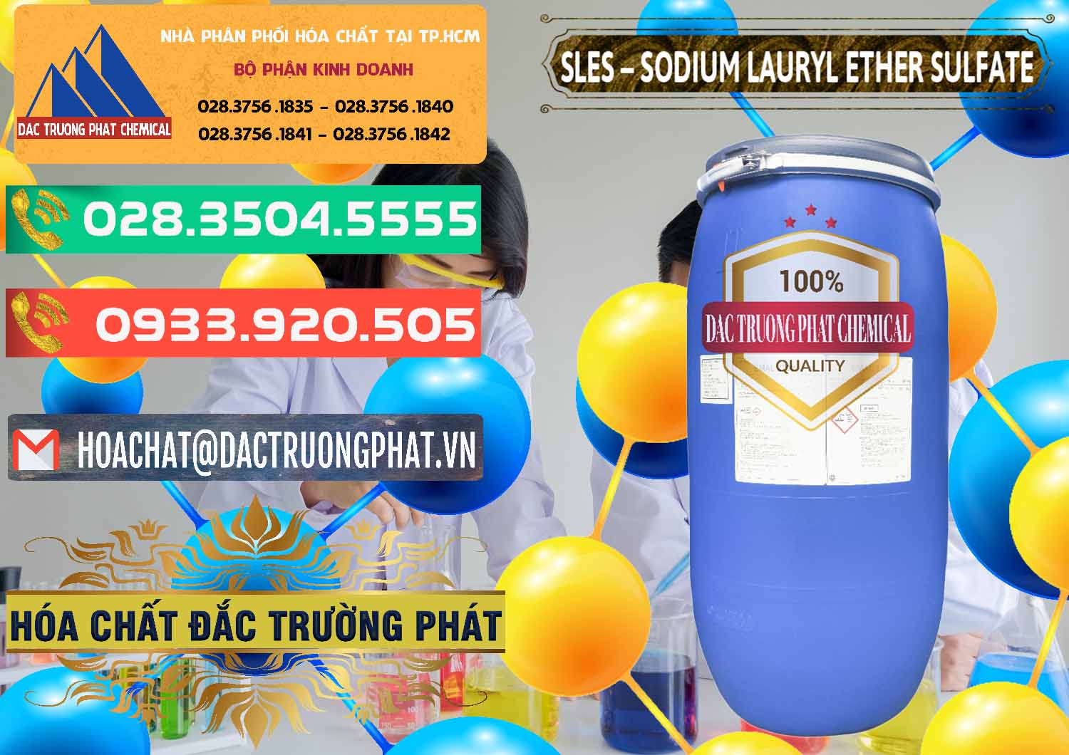 Nhà nhập khẩu - bán Chất Tạo Bọt Sles - Sodium Lauryl Ether Sulphate Kao Indonesia - 0046 - Nơi chuyên cung cấp - kinh doanh hóa chất tại TP.HCM - congtyhoachat.com.vn