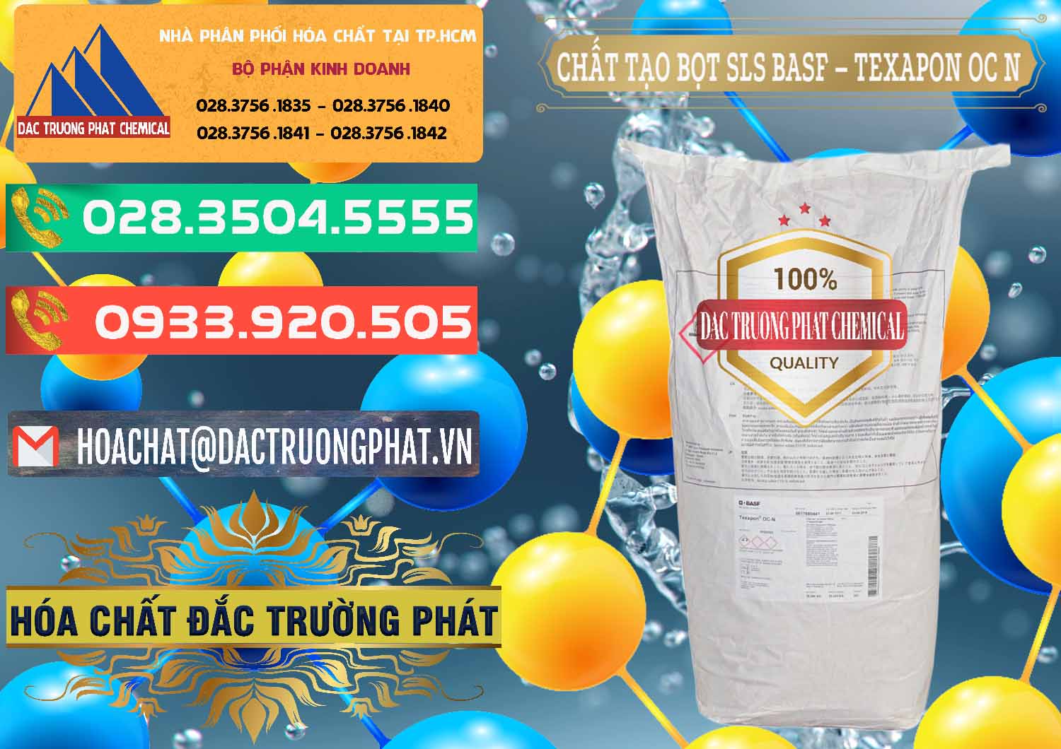 Đơn vị chuyên nhập khẩu ( bán ) Chất Tạo Bọt SLS - Sodium Lauryl Sulfate BASF Texapon OC N - 0049 - Nơi chuyên kinh doanh _ phân phối hóa chất tại TP.HCM - congtyhoachat.com.vn
