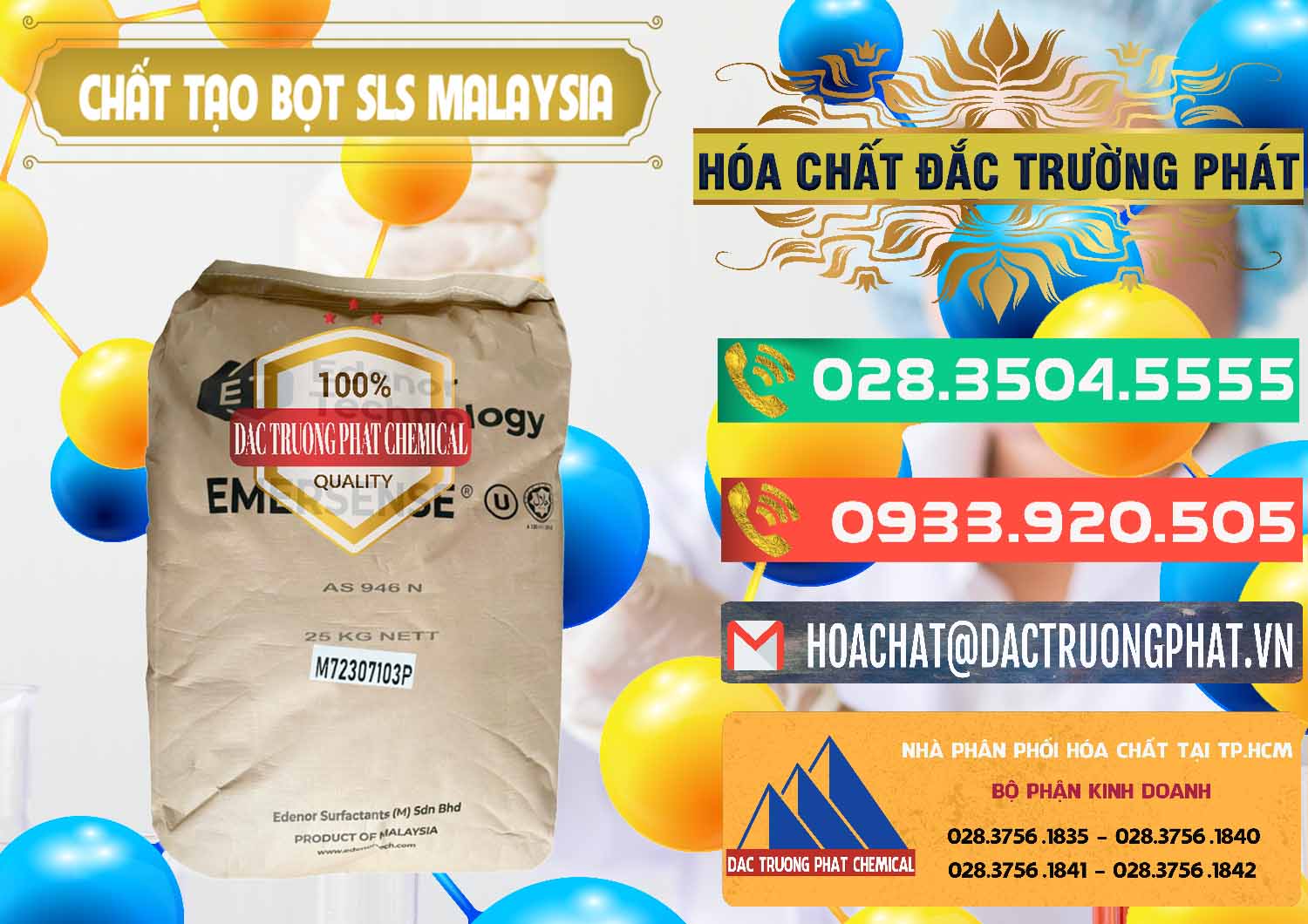 Nơi chuyên bán ( phân phối ) Chất Tạo Bọt SLS Emersense Mã Lai Malaysia - 0381 - Công ty phân phối _ nhập khẩu hóa chất tại TP.HCM - congtyhoachat.com.vn
