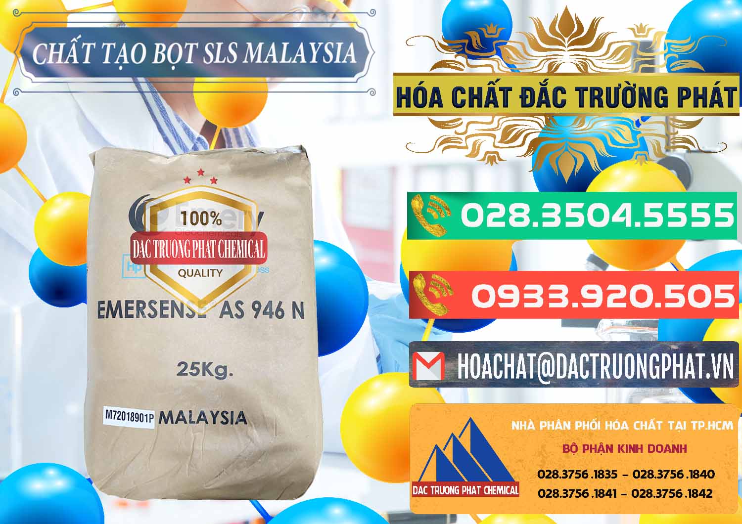 Phân phối và bán Chất Tạo Bọt SLS Emery - Emersense AS 946N Mã Lai Malaysia - 0423 - Đơn vị chuyên cung cấp _ nhập khẩu hóa chất tại TP.HCM - congtyhoachat.com.vn