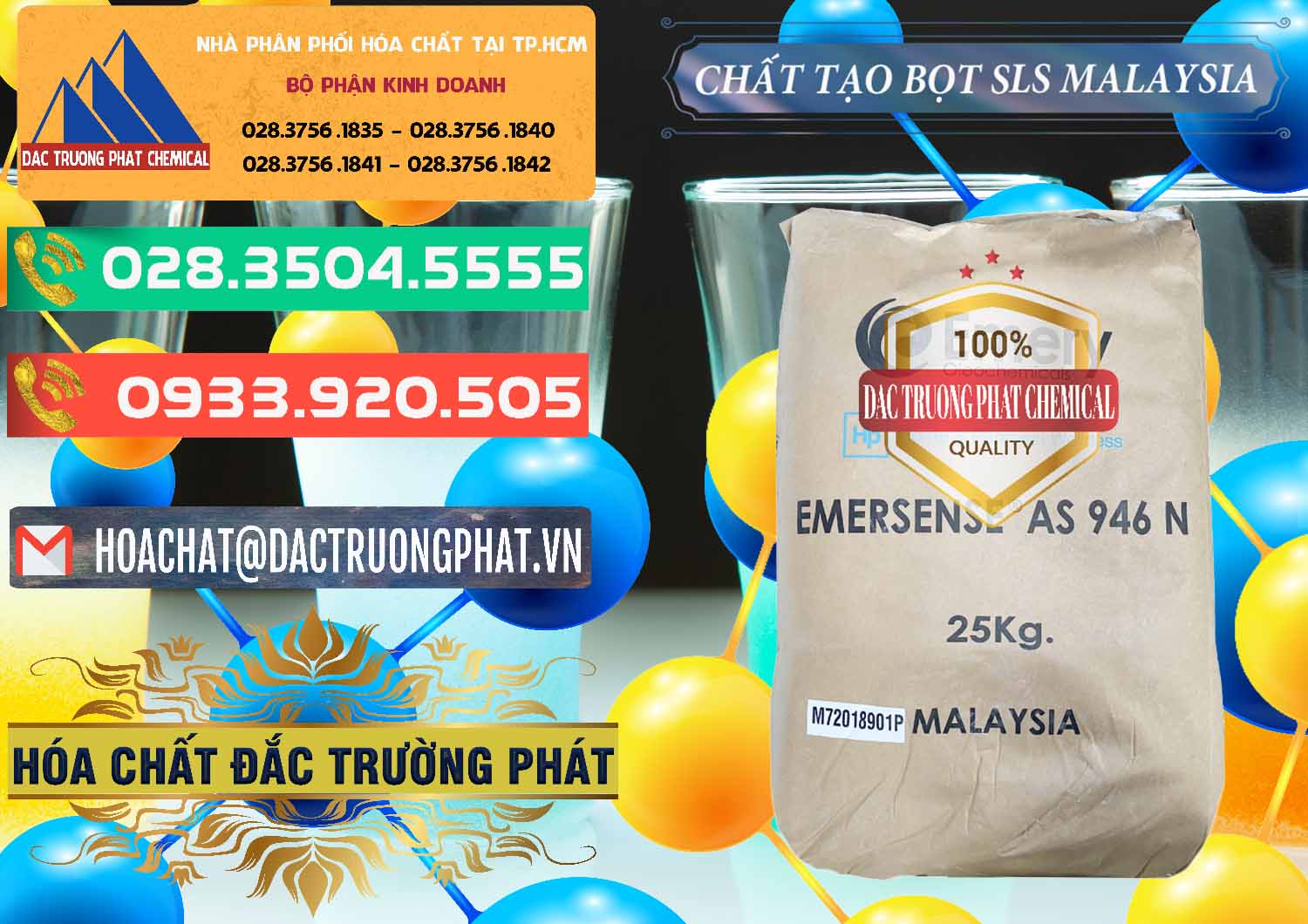 Nơi chuyên bán & cung ứng Chất Tạo Bọt SLS Emery - Emersense AS 946N Mã Lai Malaysia - 0423 - Phân phối ( cung cấp ) hóa chất tại TP.HCM - congtyhoachat.com.vn