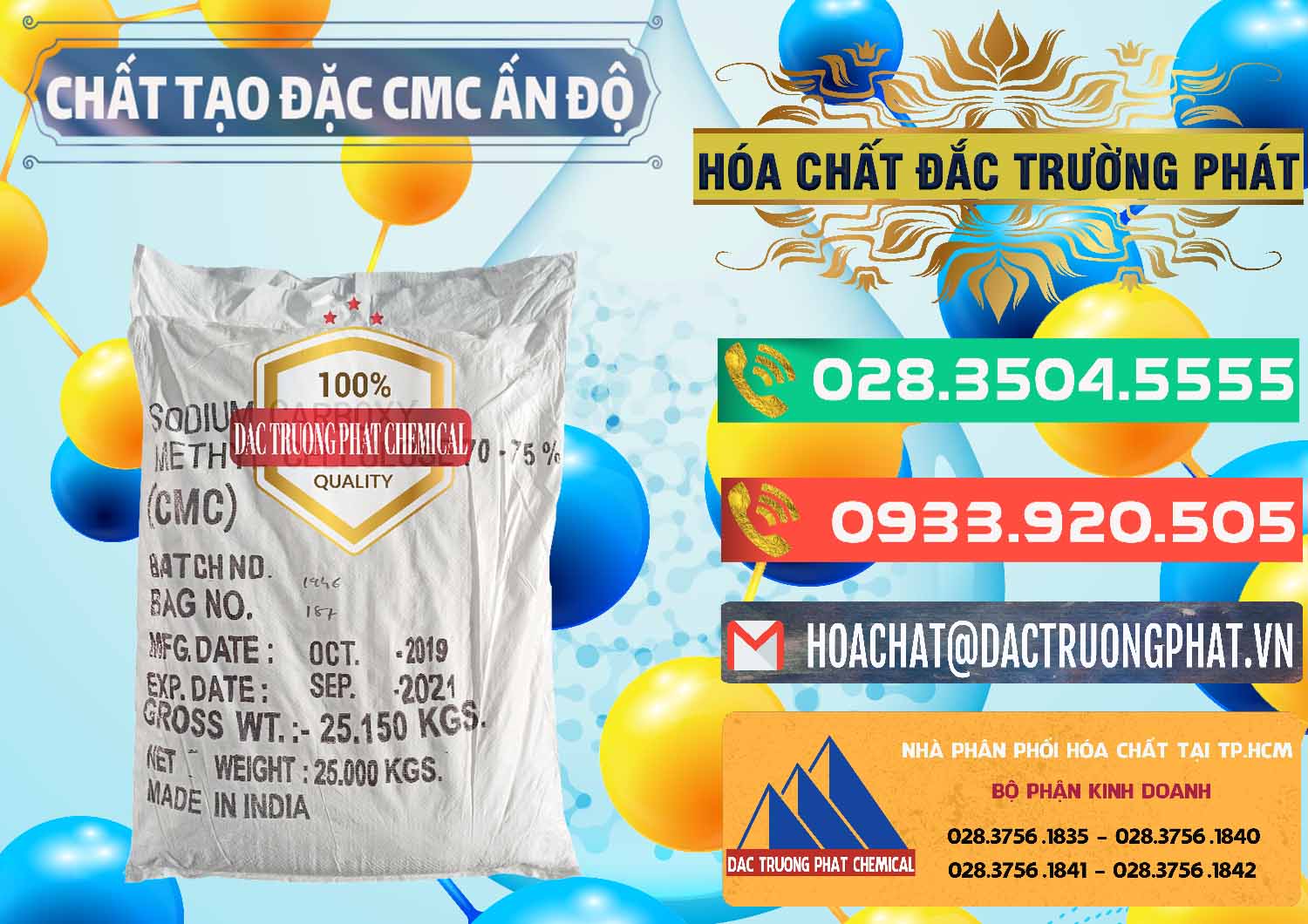 Nhà phân phối - bán Chất Tạo Đặc CMC - Carboxyl Methyl Cellulose Ấn Độ India - 0044 - Công ty chuyên kinh doanh & phân phối hóa chất tại TP.HCM - congtyhoachat.com.vn