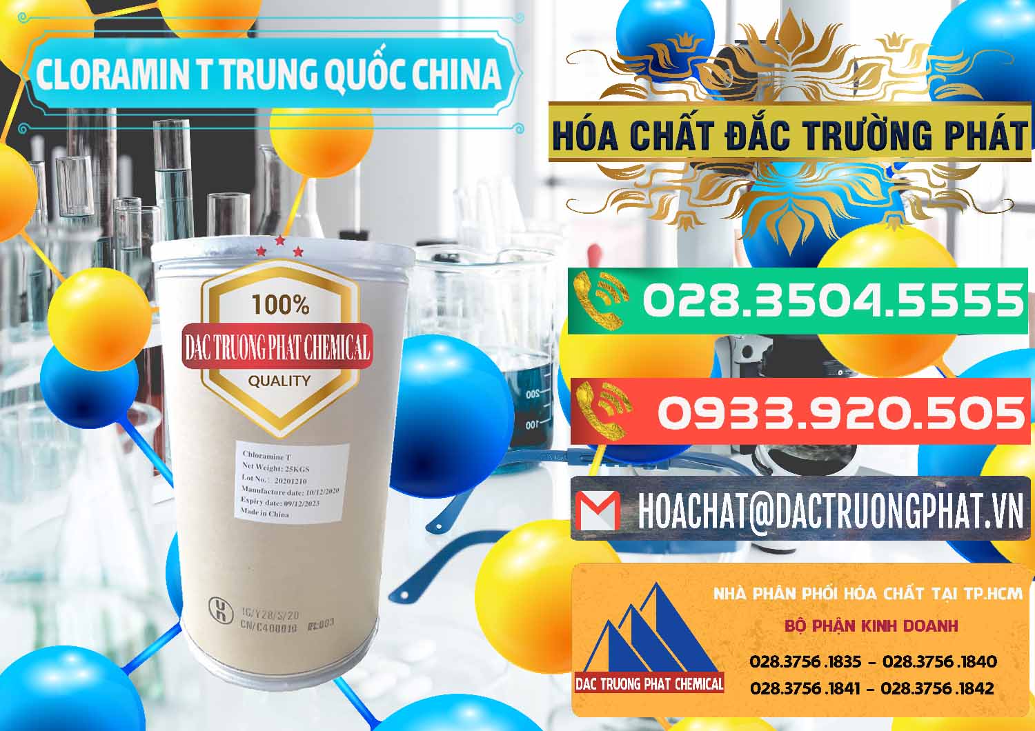Đơn vị phân phối - bán Cloramin T Khử Trùng, Diệt Khuẩn Trung Quốc China - 0301 - Đơn vị chuyên cung cấp & nhập khẩu hóa chất tại TP.HCM - congtyhoachat.com.vn