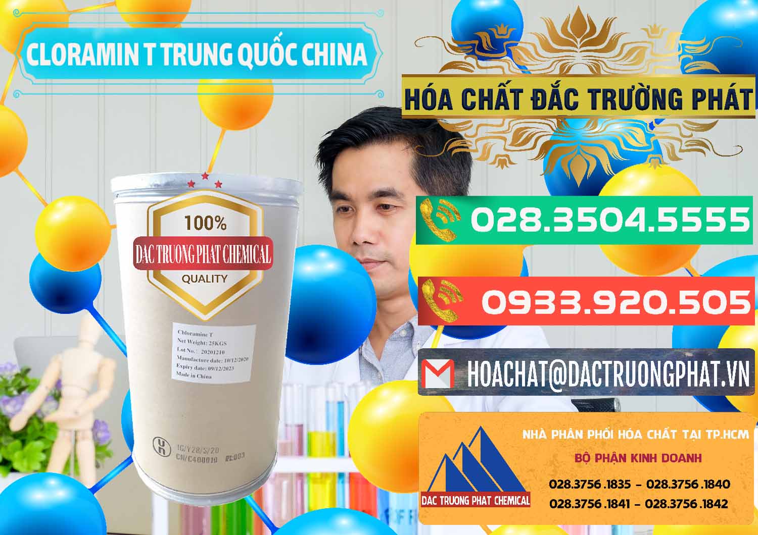 Nhà cung cấp - bán Cloramin T Khử Trùng, Diệt Khuẩn Trung Quốc China - 0301 - Công ty kinh doanh & cung cấp hóa chất tại TP.HCM - congtyhoachat.com.vn