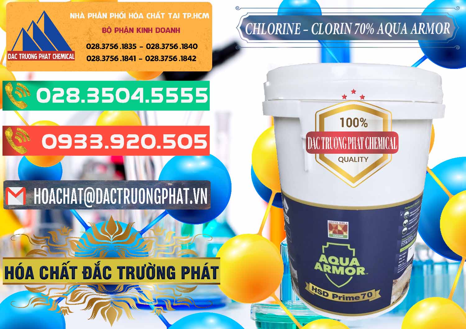 Nơi bán Chlorine – Clorin 70% Aqua Armor Aditya Birla Grasim Ấn Độ India - 0241 - Đơn vị chuyên phân phối ( bán ) hóa chất tại TP.HCM - congtyhoachat.com.vn