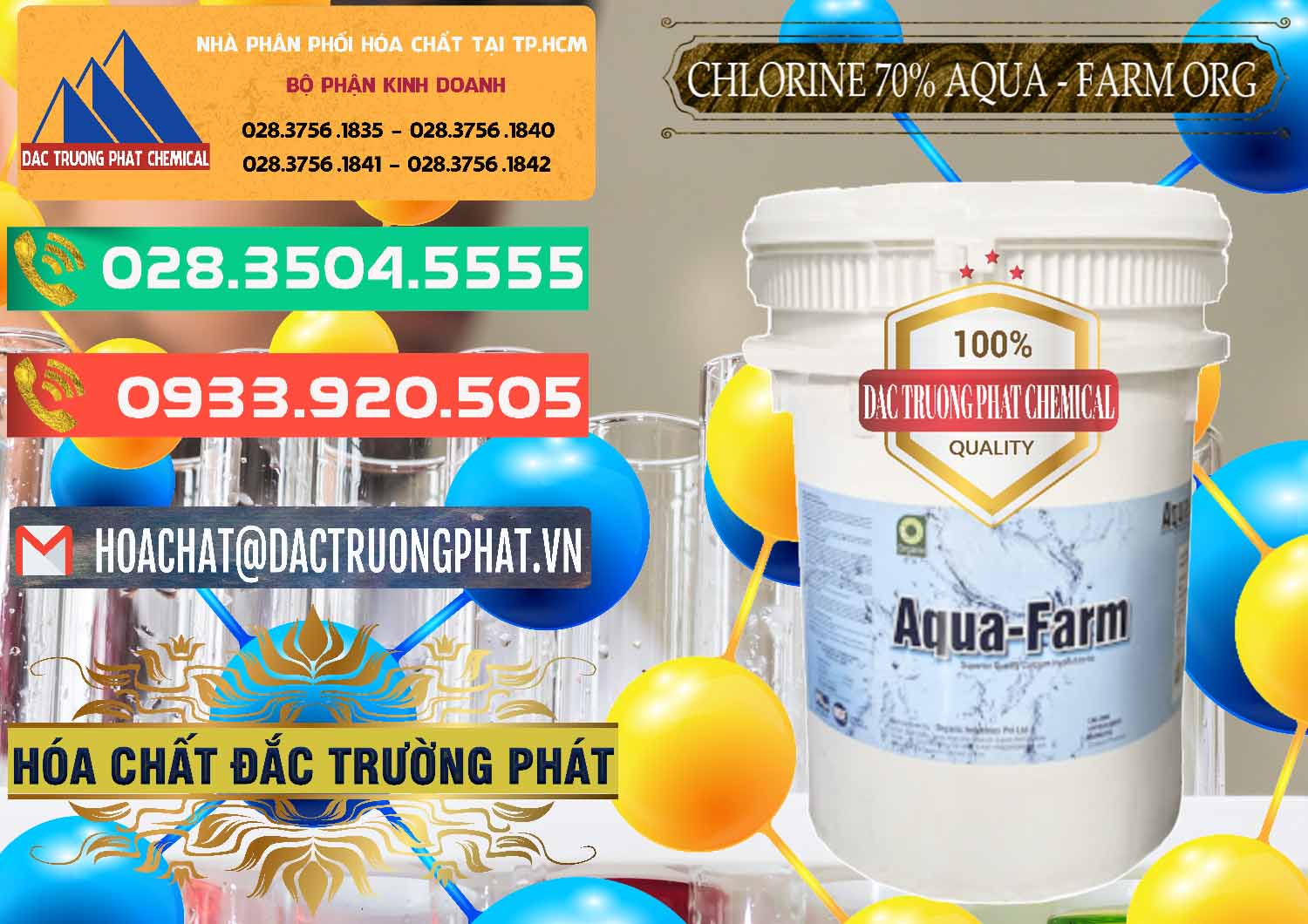 Cty bán & phân phối Chlorine – Clorin 70% Aqua - Farm ORG Organic Ấn Độ India - 0246 - Cty bán ( phân phối ) hóa chất tại TP.HCM - congtyhoachat.com.vn