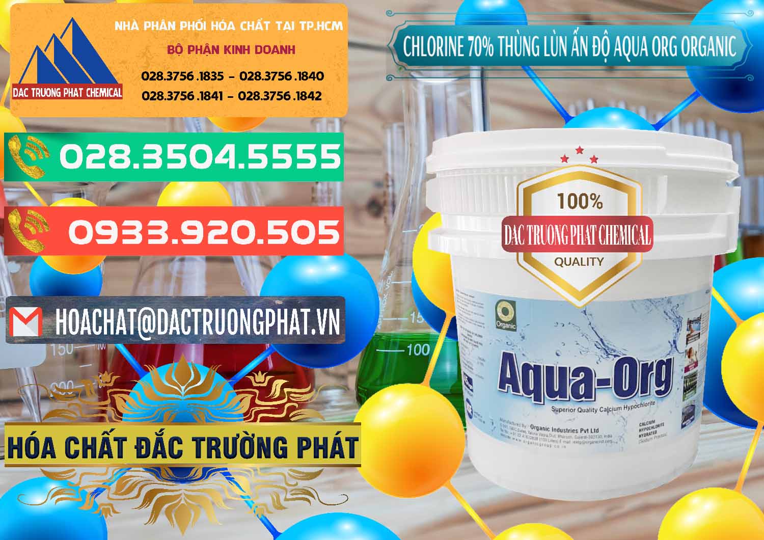 Nơi bán & phân phối Chlorine – Clorin 70% Thùng Lùn Ấn Độ Aqua ORG Organic India - 0212 - Chuyên kinh doanh ( phân phối ) hóa chất tại TP.HCM - congtyhoachat.com.vn