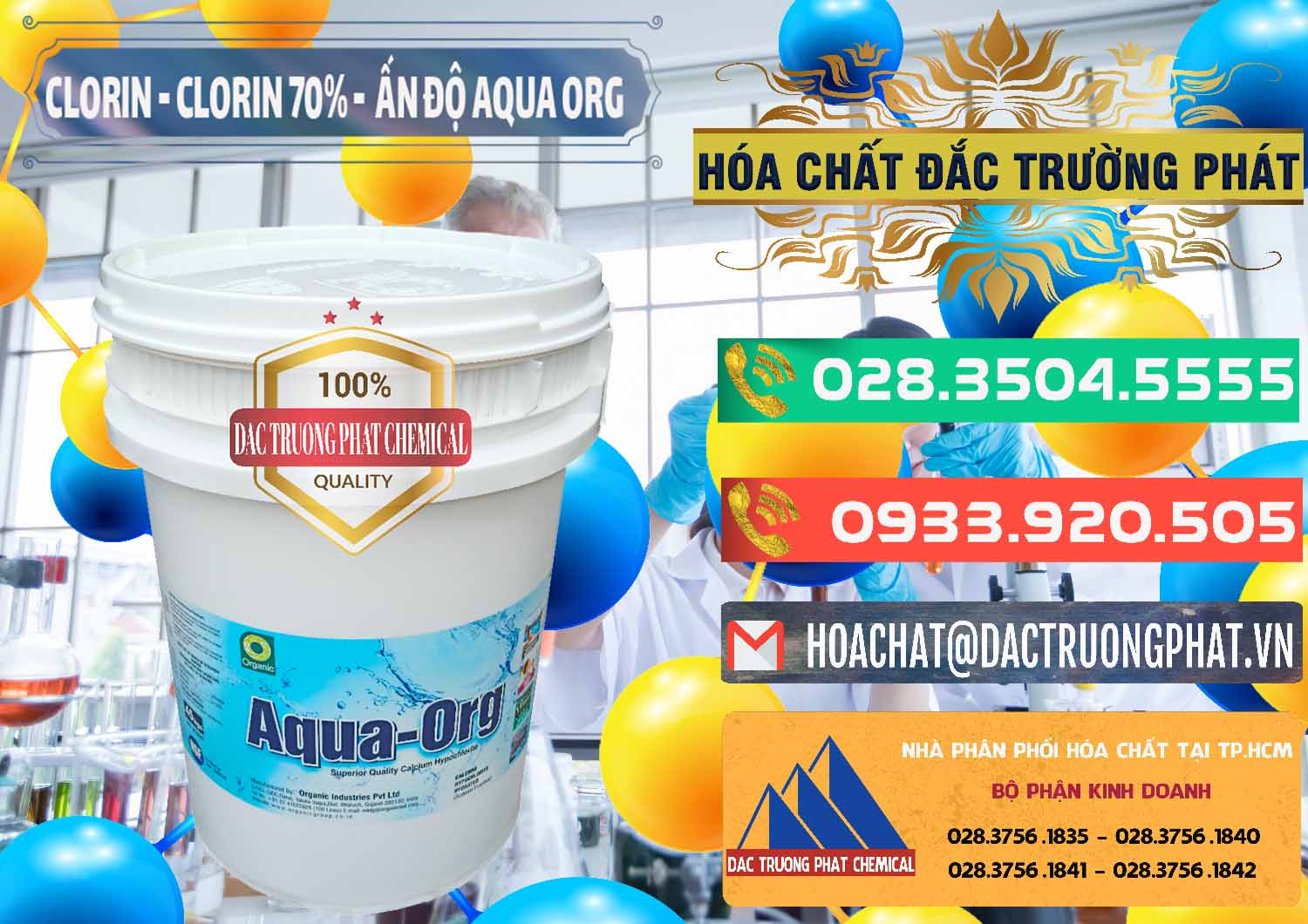Cty chuyên phân phối & bán Chlorine – Clorin Ấn Độ Aqua ORG Organic India - 0051 - Nhà nhập khẩu & phân phối hóa chất tại TP.HCM - congtyhoachat.com.vn